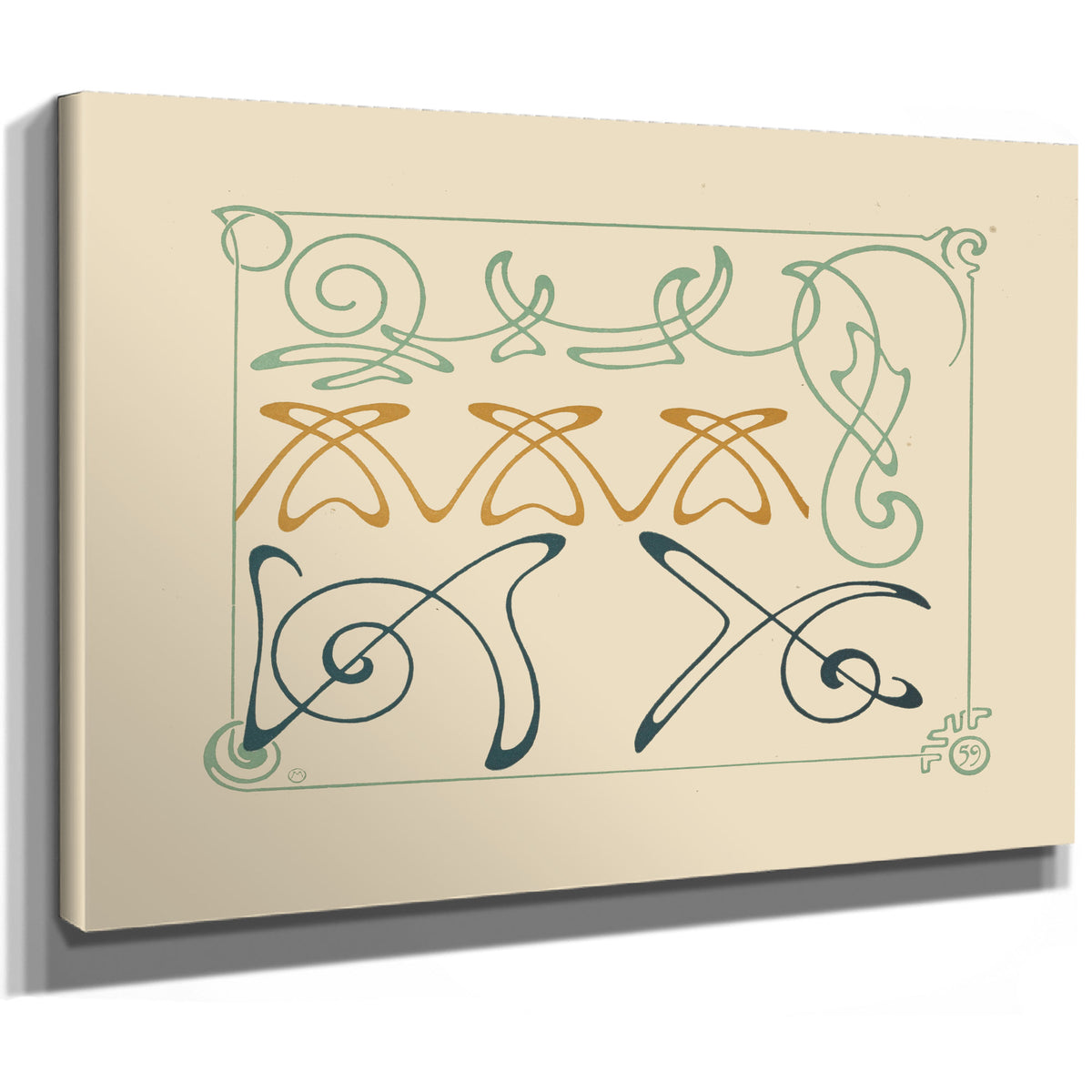 Abstract Design Based Arabesques 1900 By Alphonse Mucha