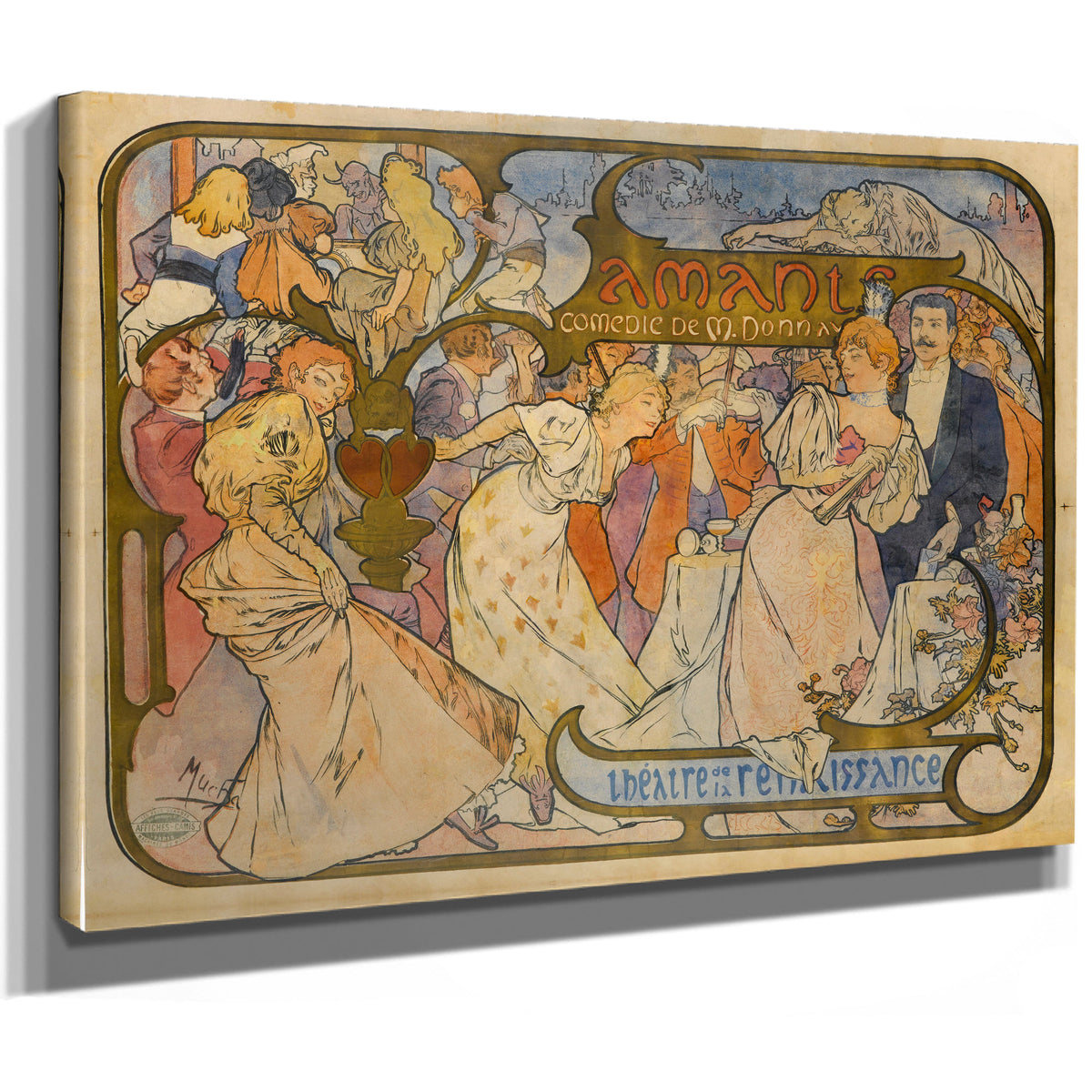 Amants 1895 By Alphonse Mucha