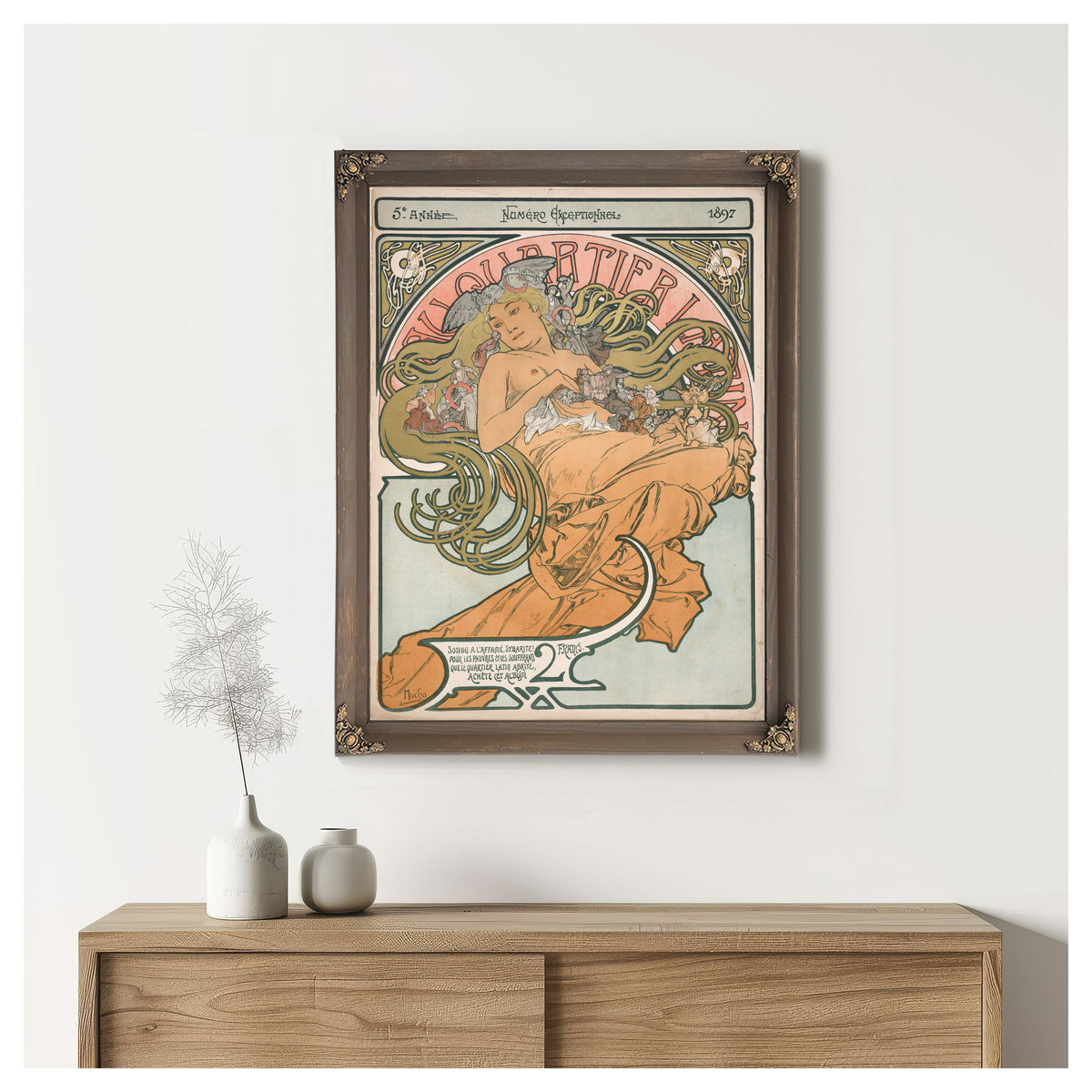 Au Quartier Latin 1897 By Alphonse Mucha