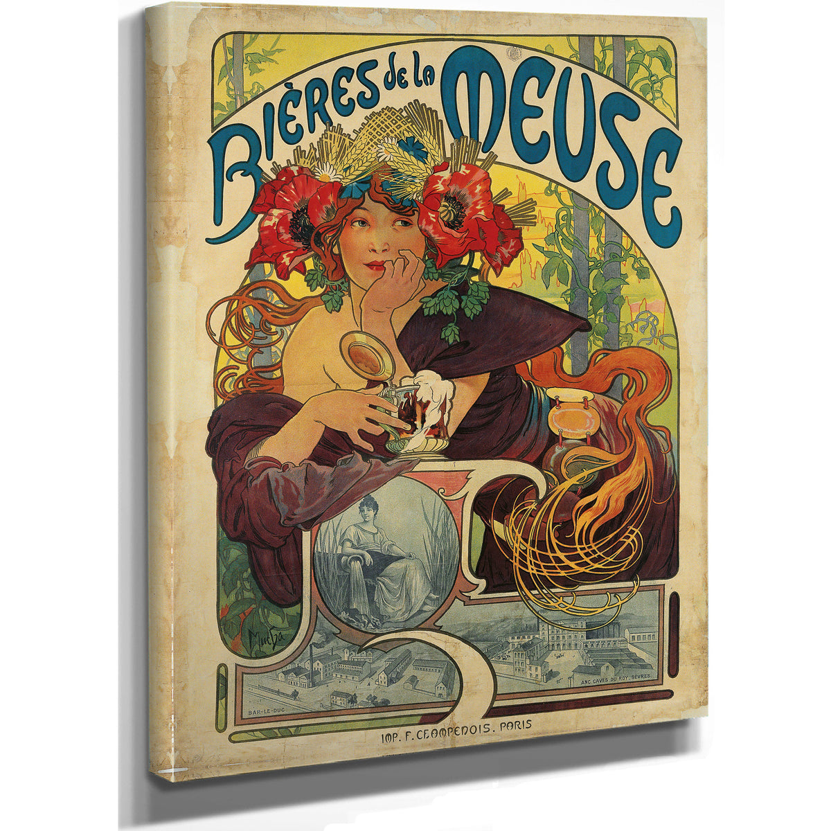 Bieres de la Meuse 1897 By Alphonse Mucha