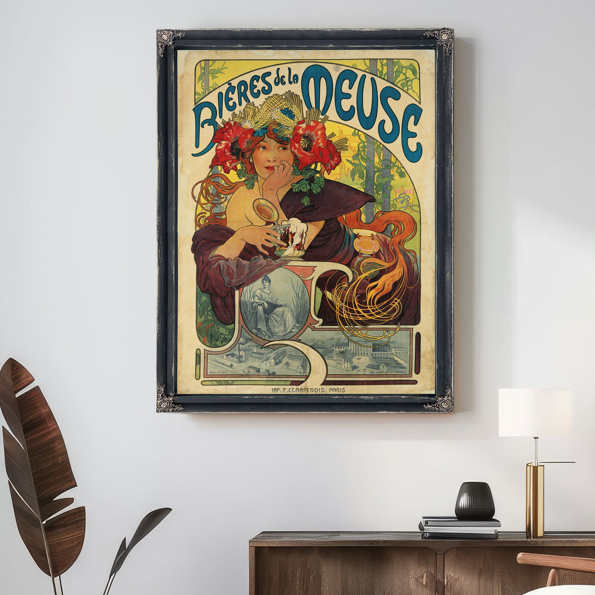 Bieres de la Meuse 1897 By Alphonse Mucha