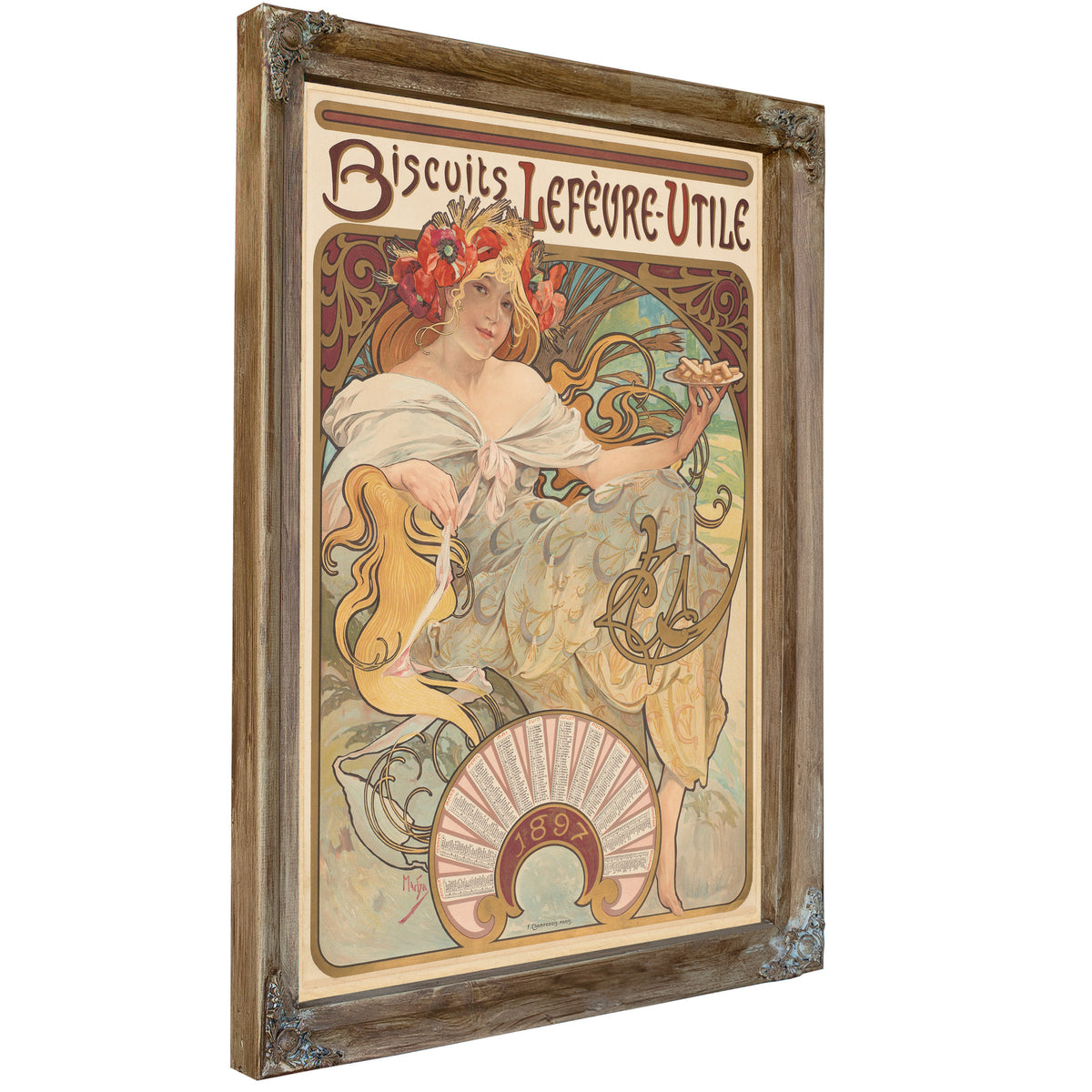 Biscuits Lefevre Utile 1896 By Alphonse Mucha
