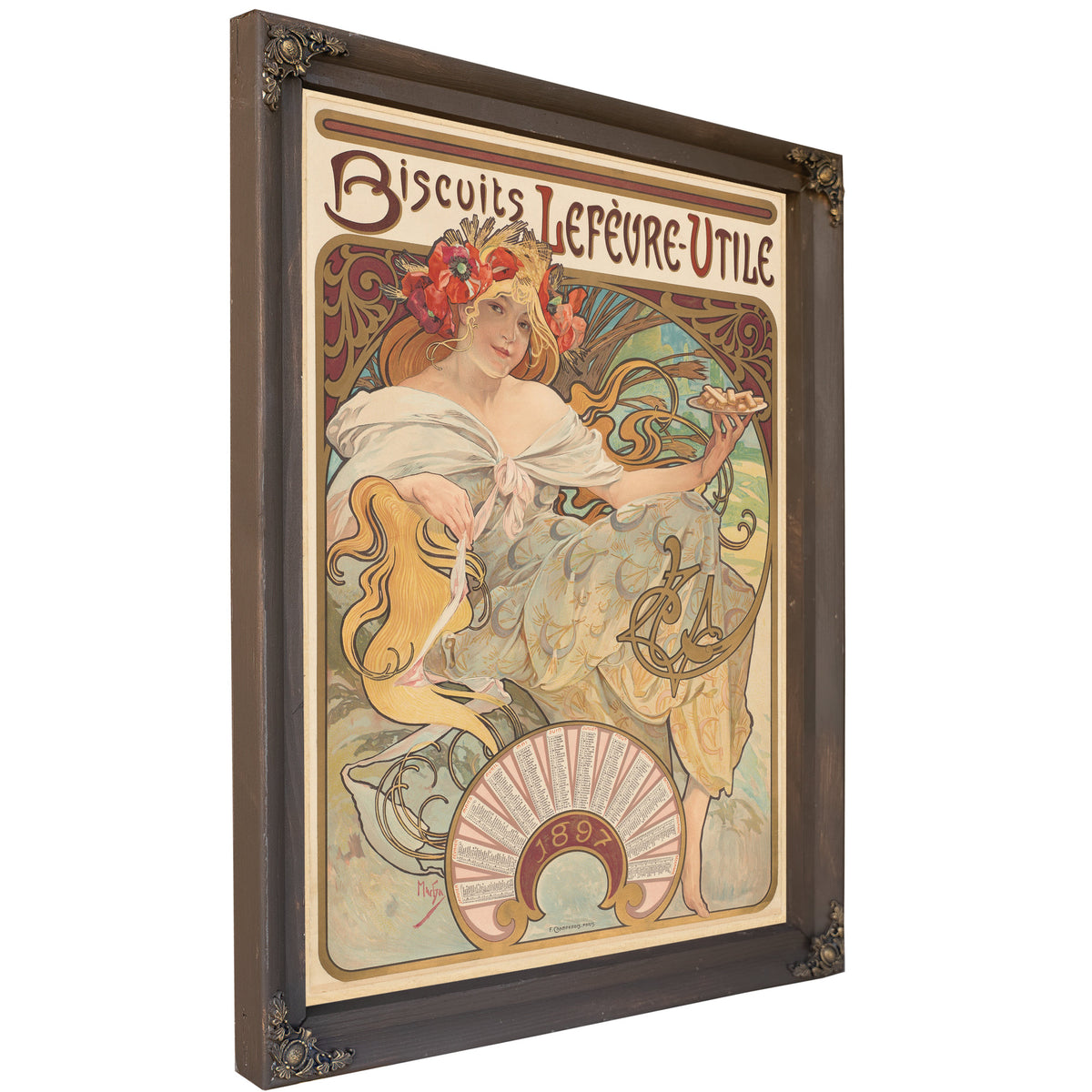 Biscuits Lefevre Utile 1896 By Alphonse Mucha