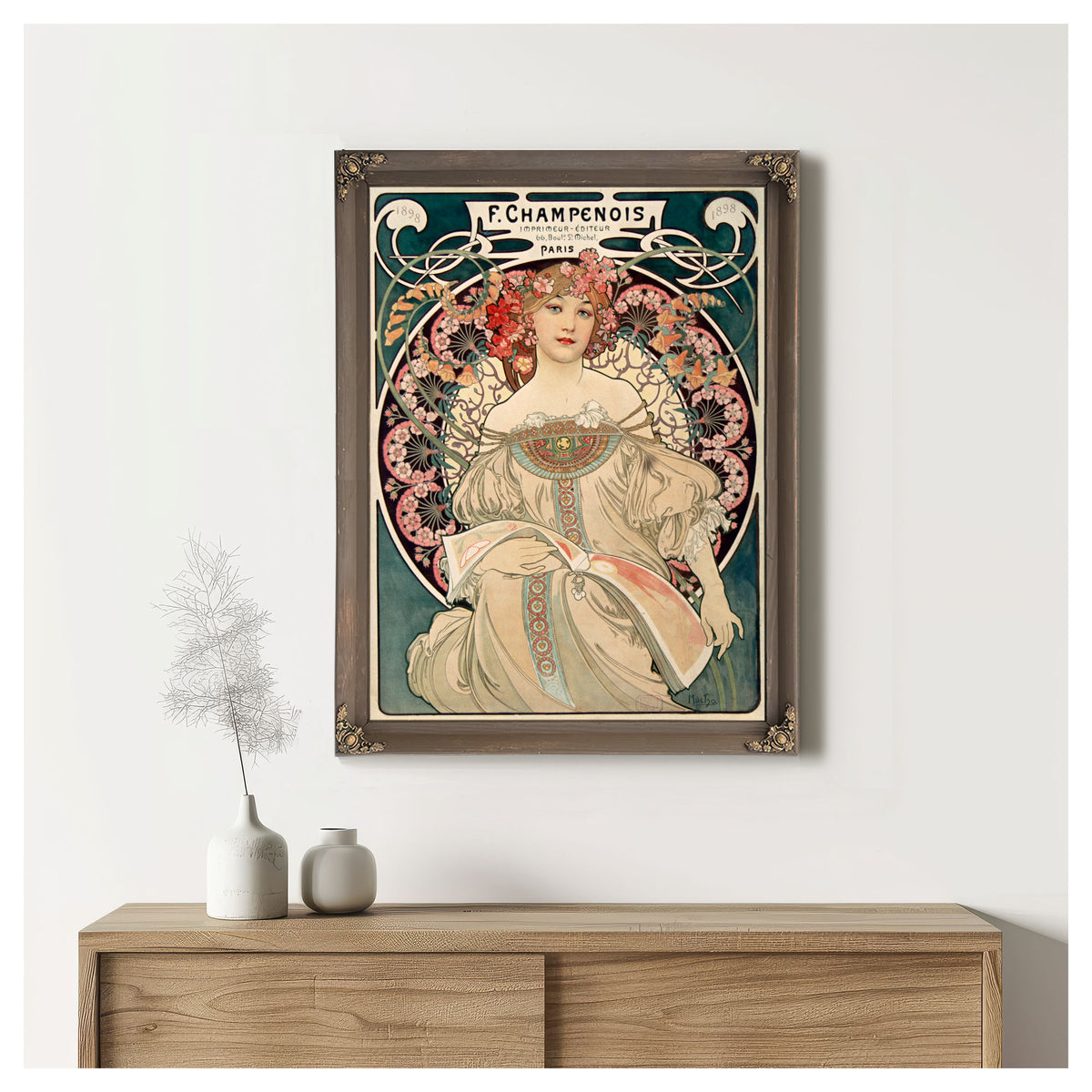 F Champenois Imprimeur Editeur 1898 By Alphonse Mucha