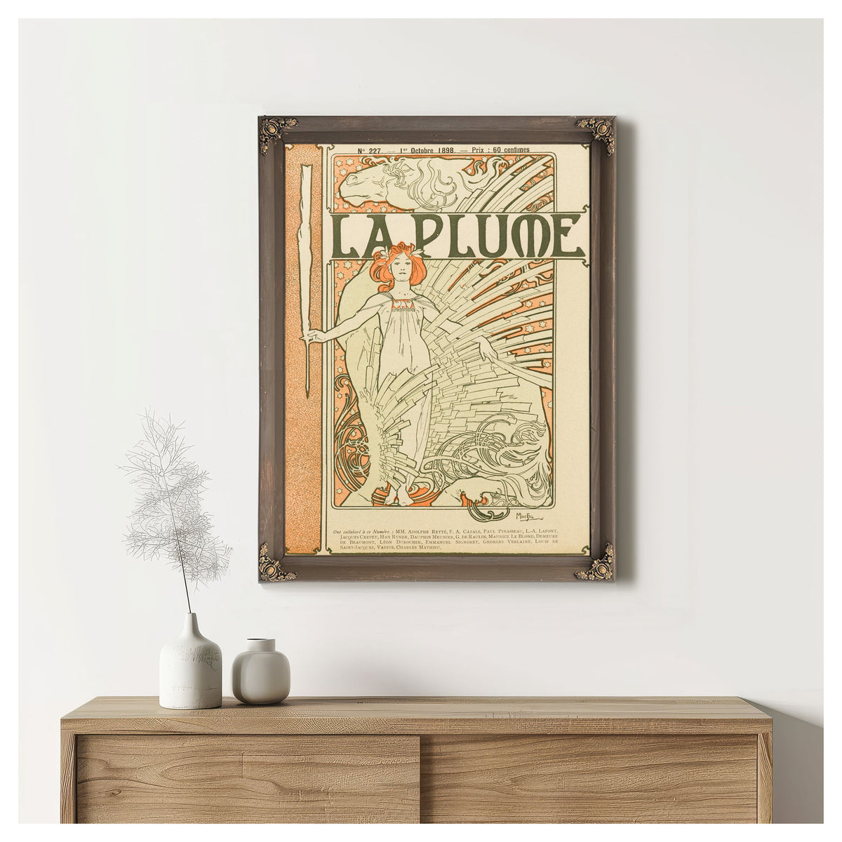La Plume By Alphonse Mucha