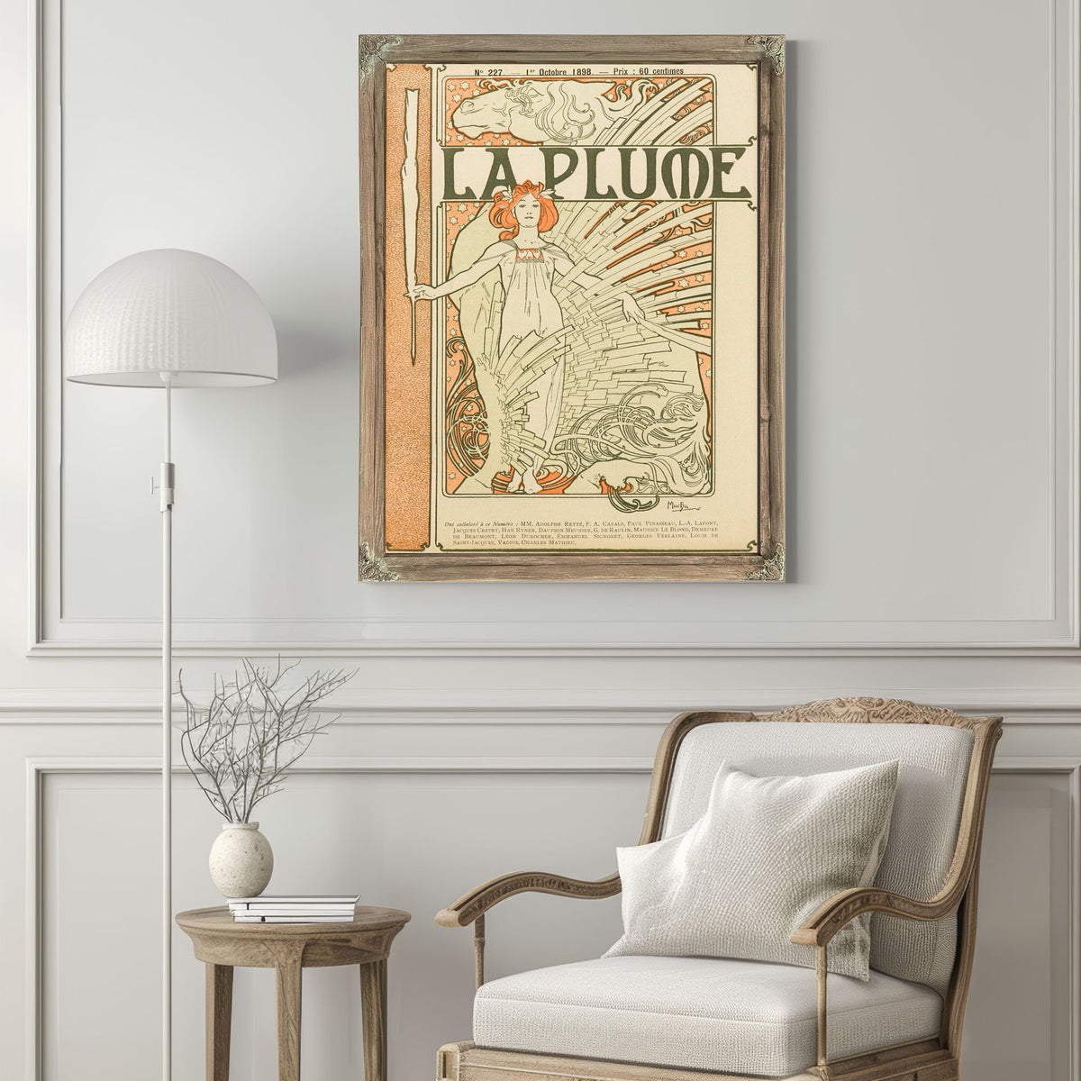 La Plume By Alphonse Mucha