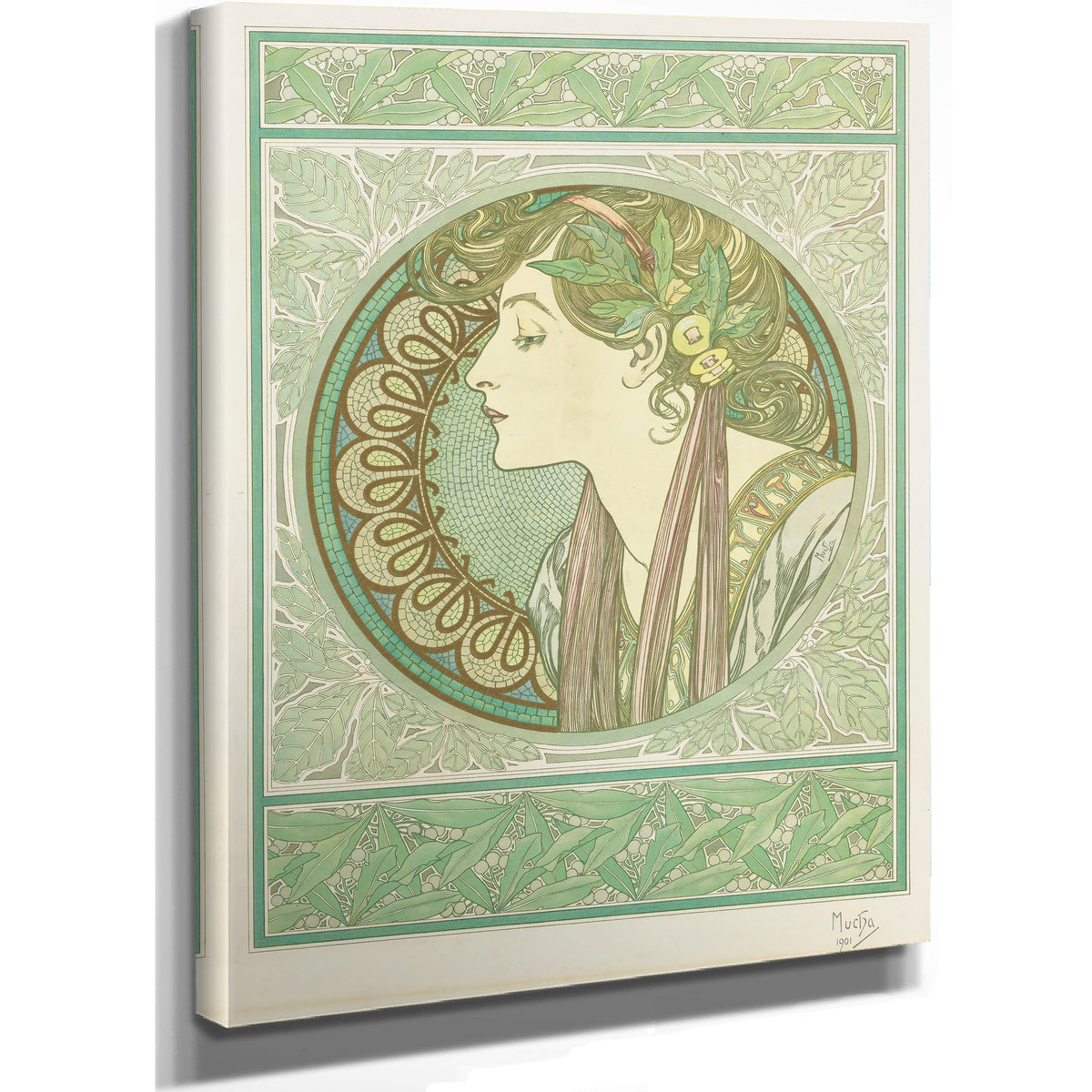 Laurel 1901 By Alphonse Mucha