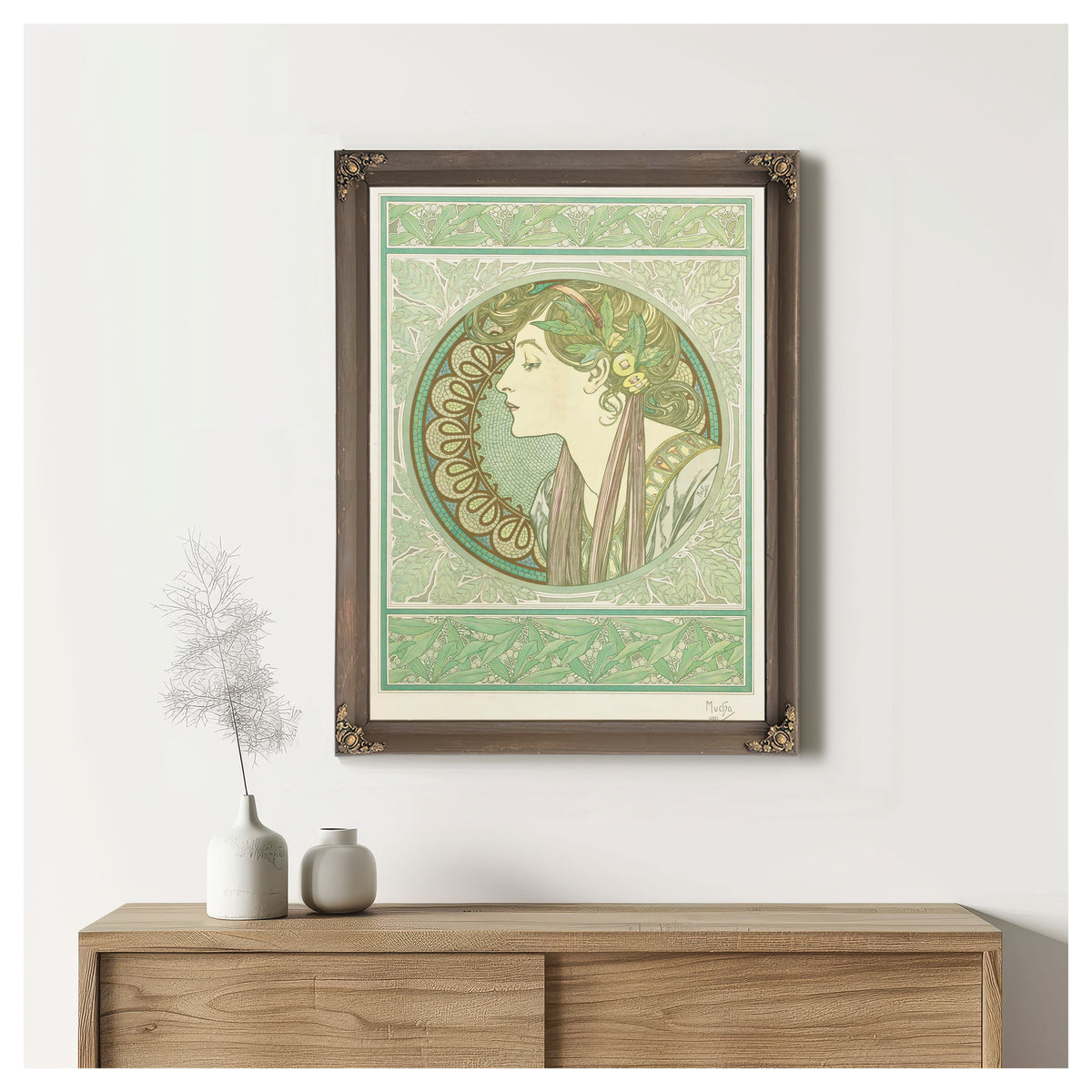 Laurel 1901 By Alphonse Mucha