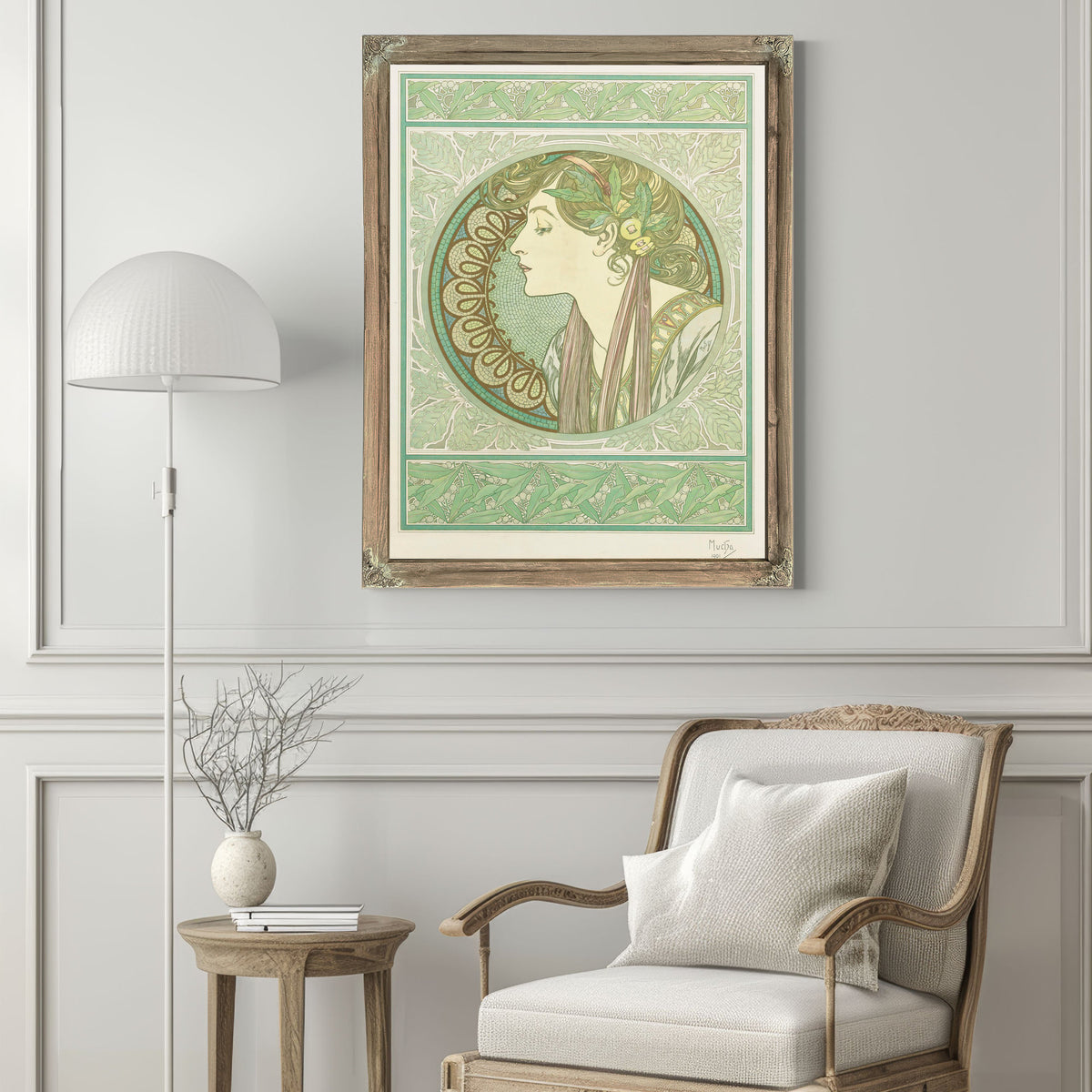 Laurel 1901 By Alphonse Mucha