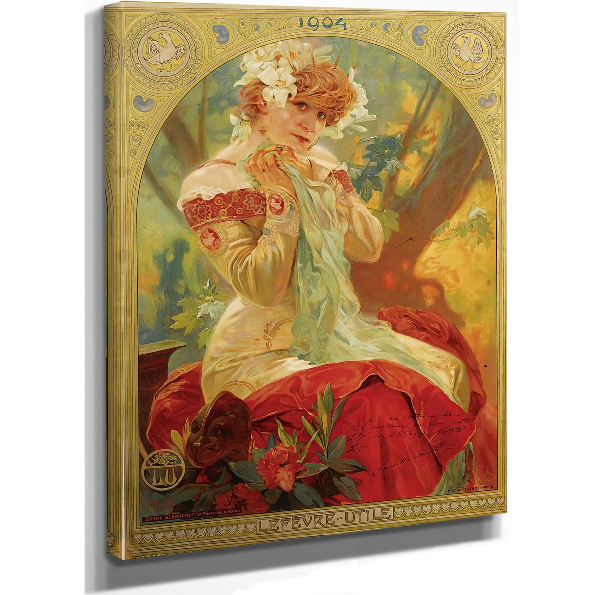Lefevre Utile Sarah Bernhardt 1903 By Alphonse Mucha