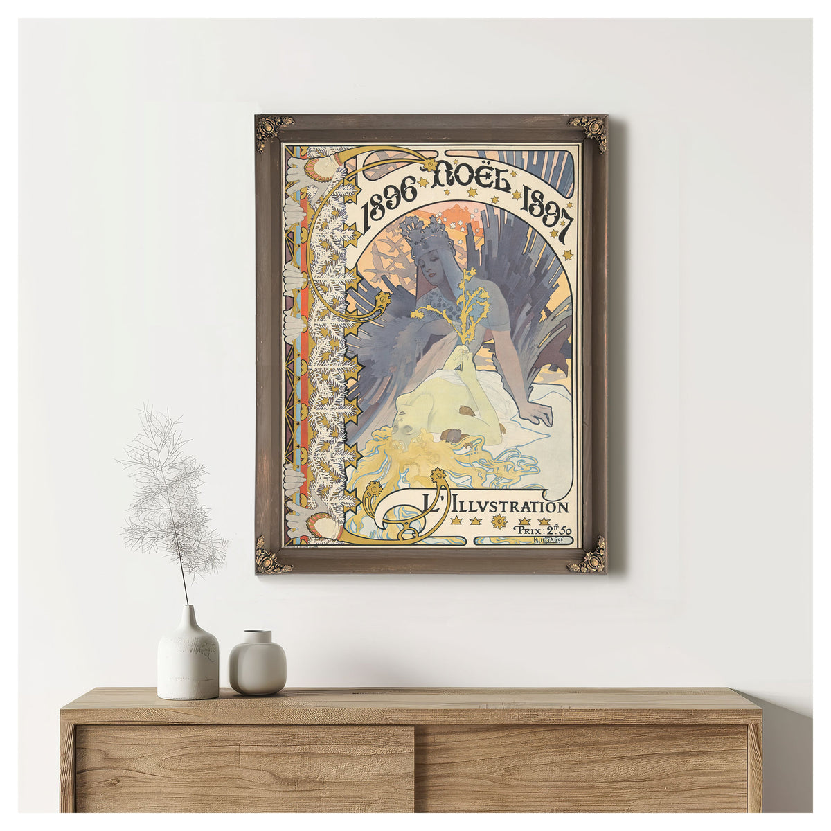 Lillustration Noel 1896 1896 By Alphonse Mucha