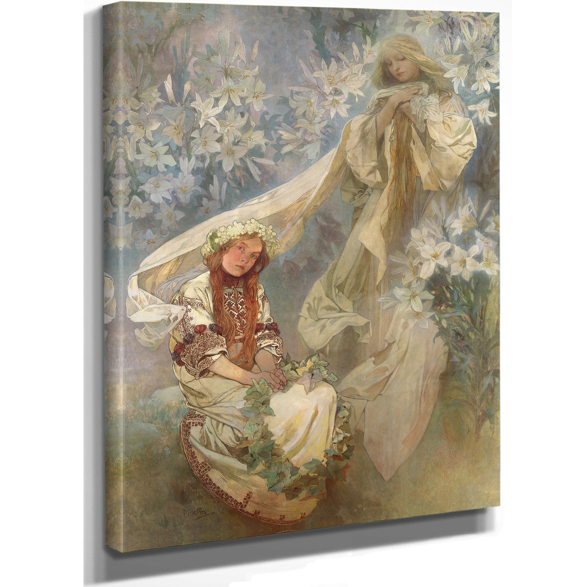 Madonna the Lilies 1905 By Alphonse Mucha