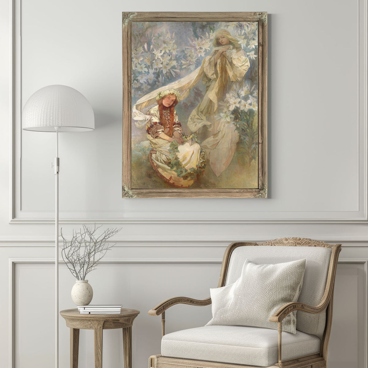 Madonna the Lilies 1905 By Alphonse Mucha