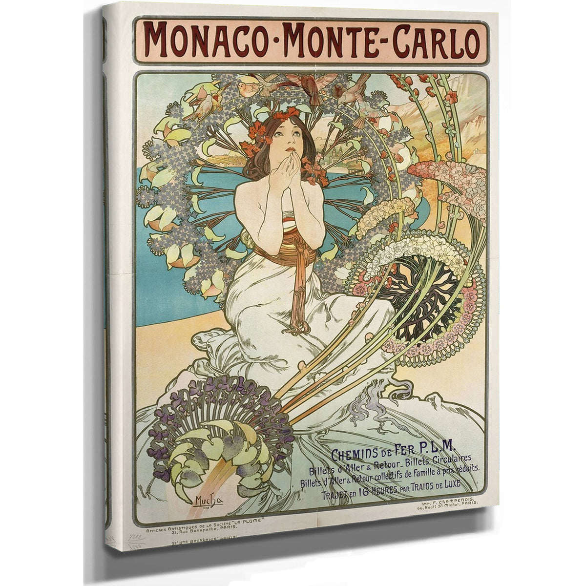 Monaco Monte Carlo 1896 By Alphonse Mucha