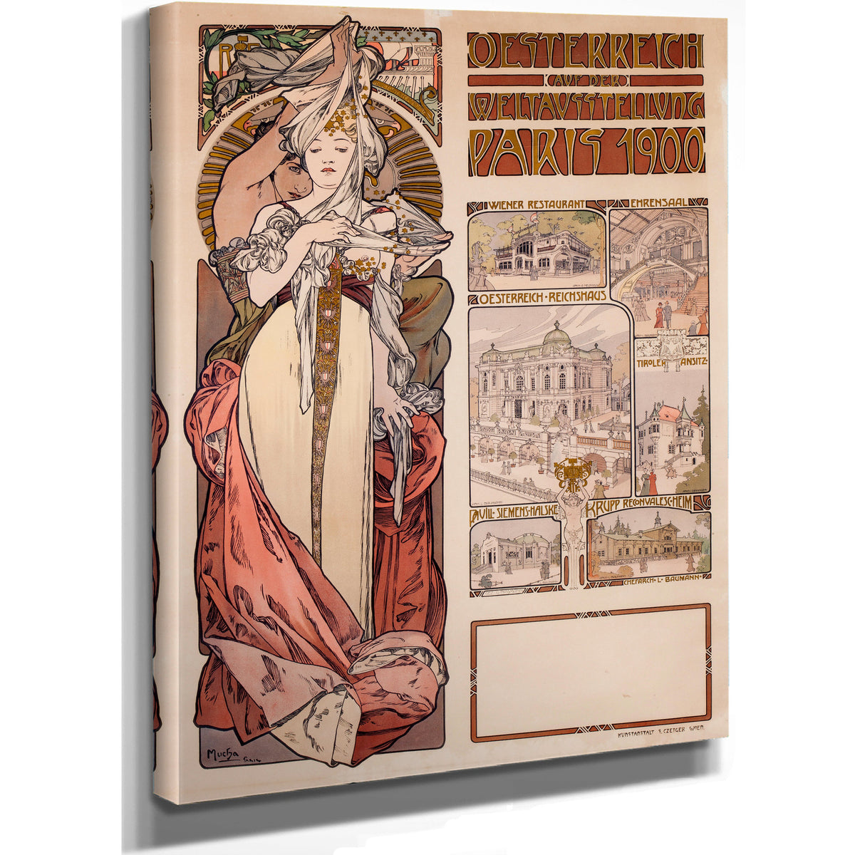 Oesterrich Kauf der Weltstellung Paris By Alphonse Mucha