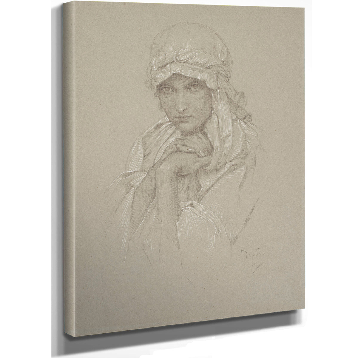 Portrait the Artists Daughter Slavic By Alphonse Mucha