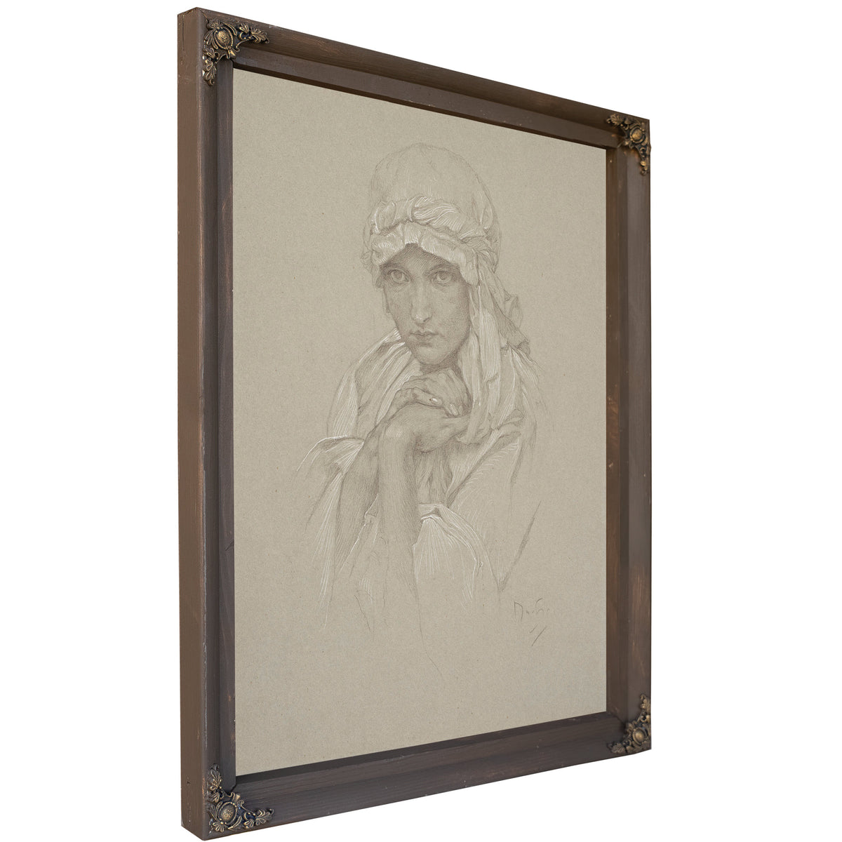 Portrait the Artists Daughter Slavic By Alphonse Mucha