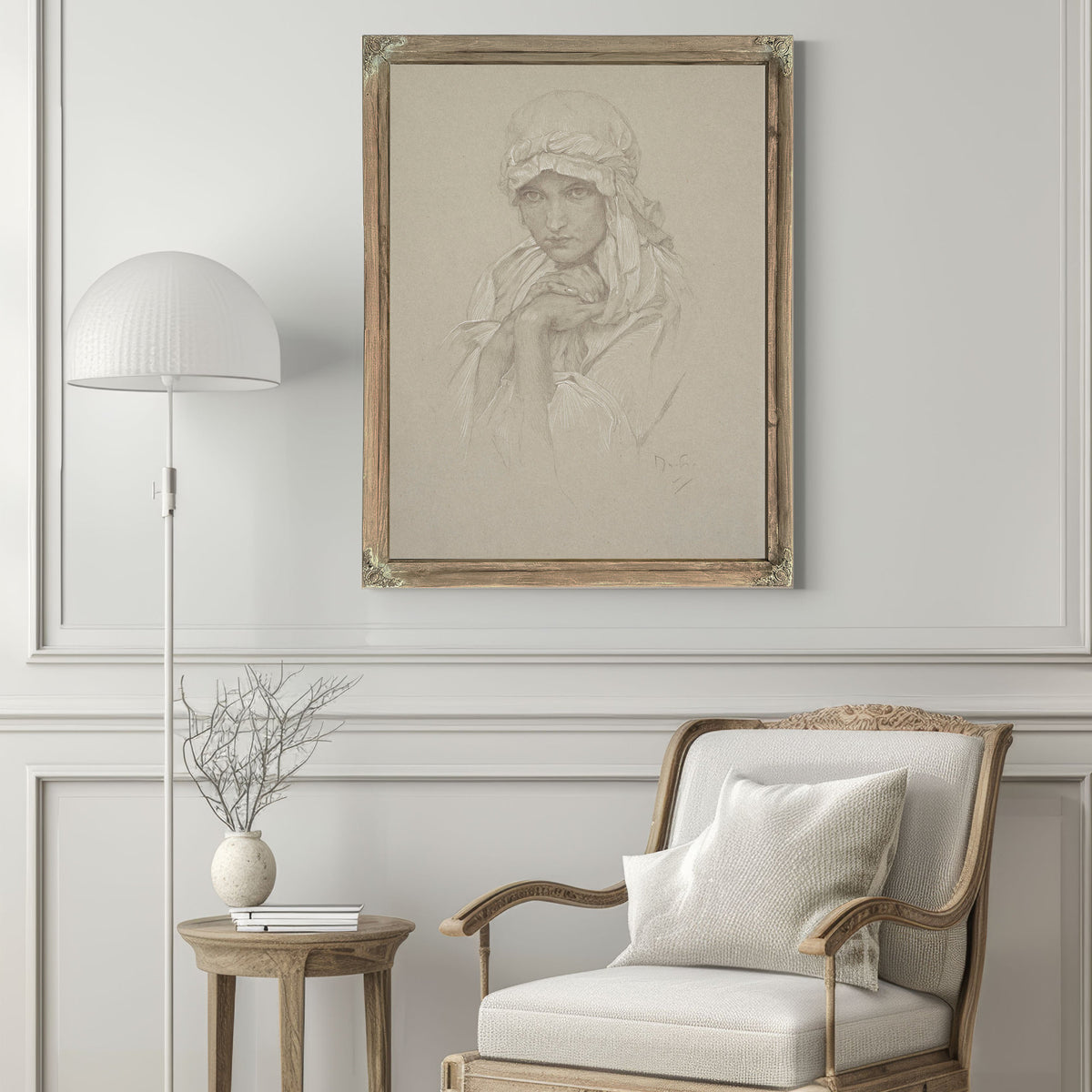 Portrait the Artists Daughter Slavic By Alphonse Mucha