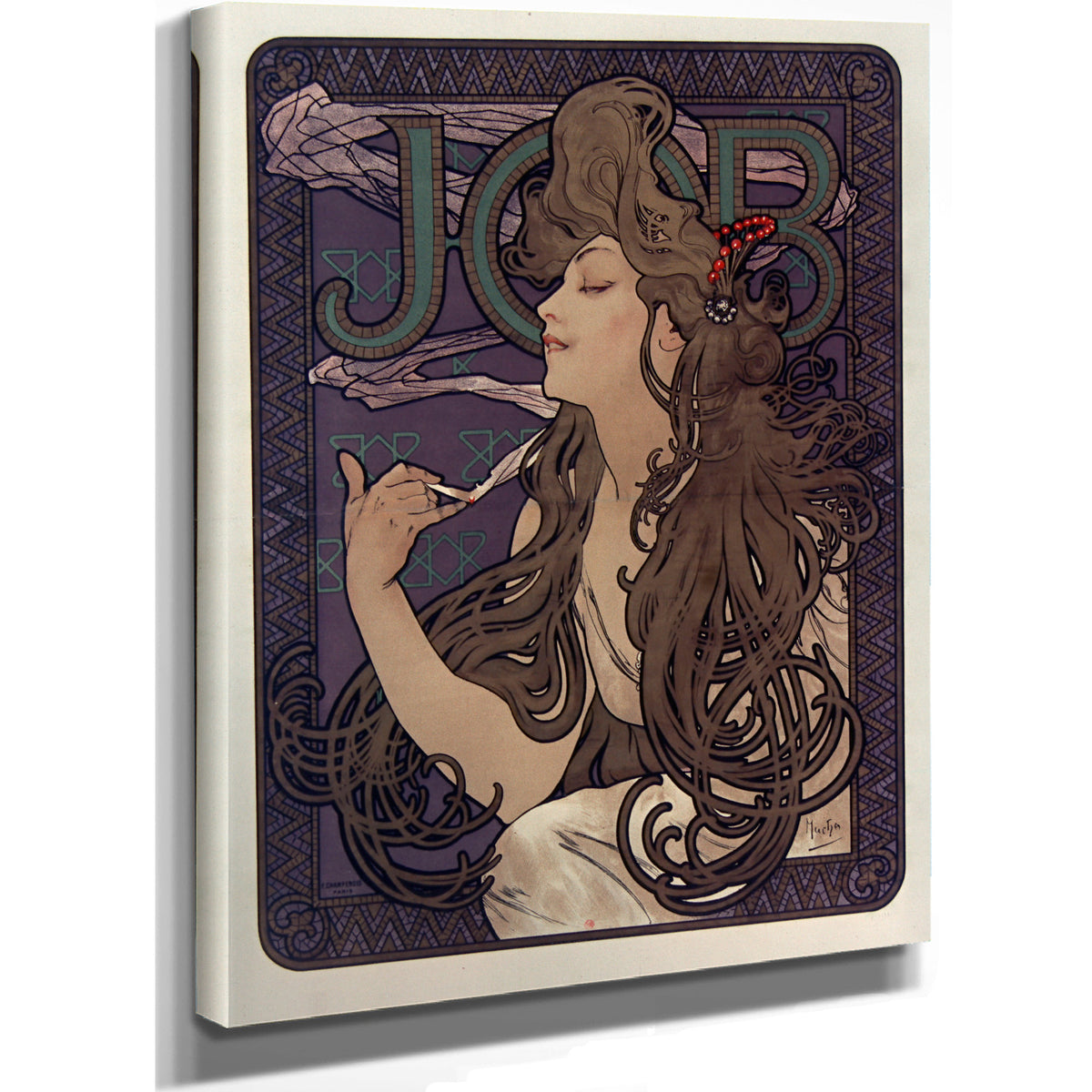 Publicite Pour Les Cigarettes Job 1896 By Alphonse Mucha