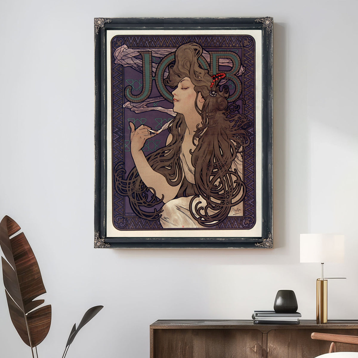Publicite Pour Les Cigarettes Job 1896 By Alphonse Mucha
