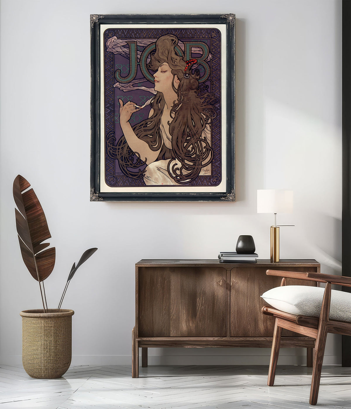 Publicite Pour Les Cigarettes Job 1896 By Alphonse Mucha