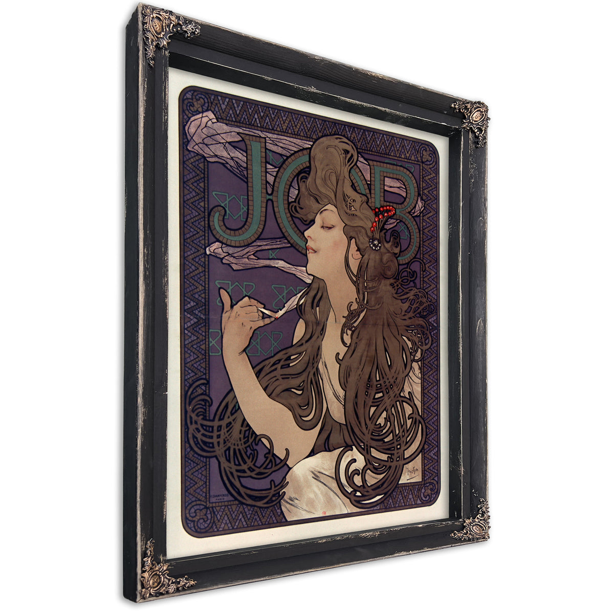 Publicite Pour Les Cigarettes Job 1896 By Alphonse Mucha