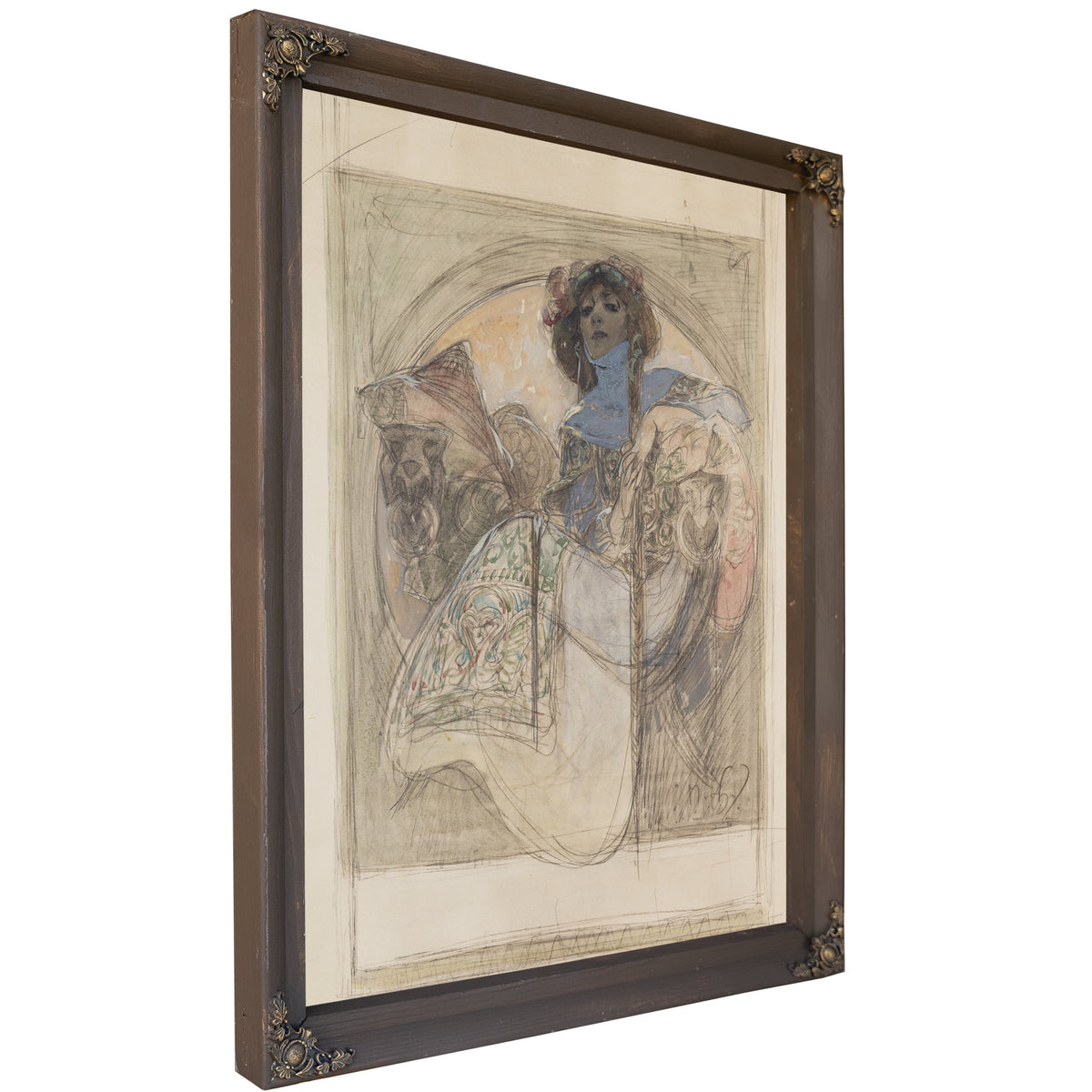 Sedici Zena Studie K Plakatu 1897 By Alphonse Mucha