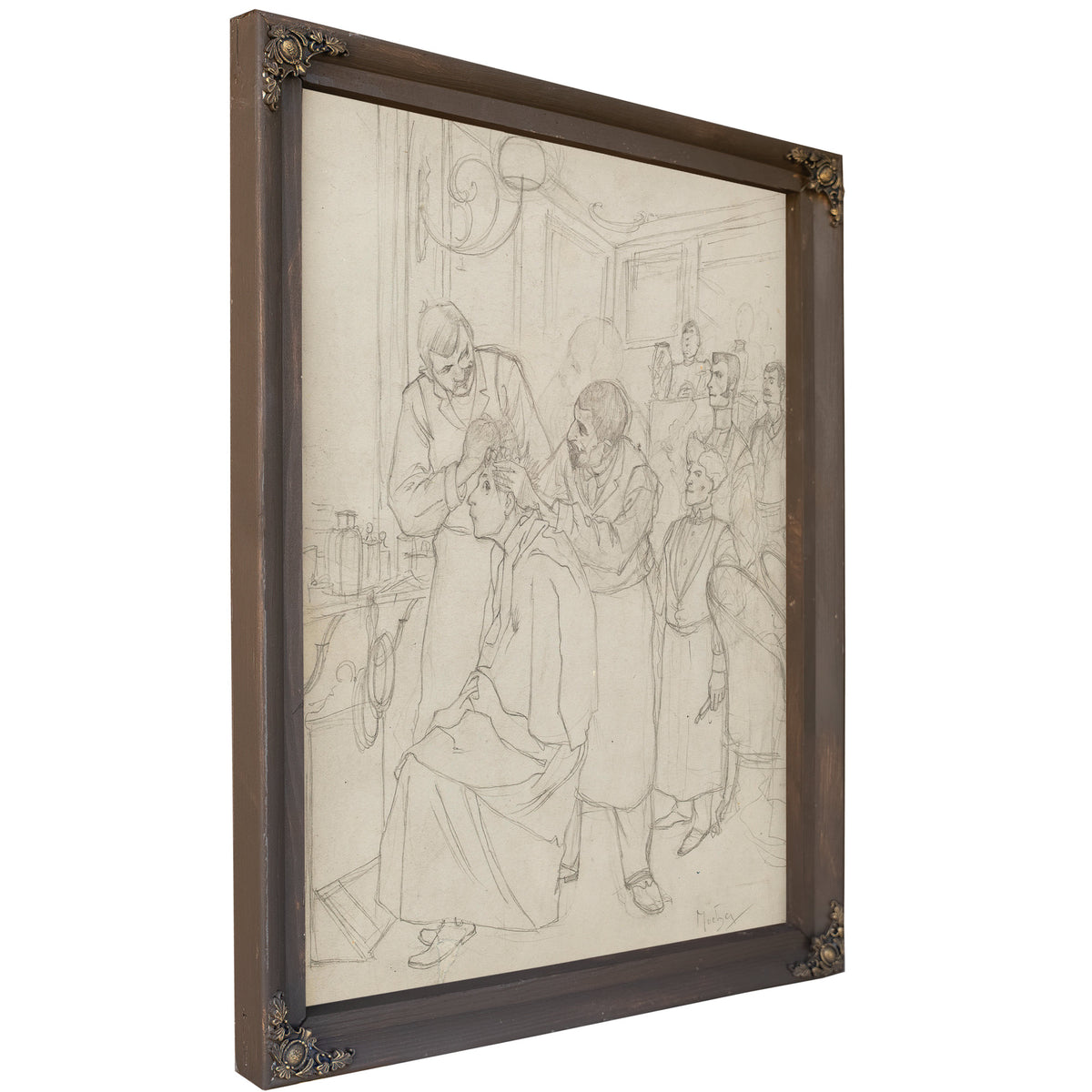Study Premier Shampooing Dabsalon 1891 By Alphonse Mucha
