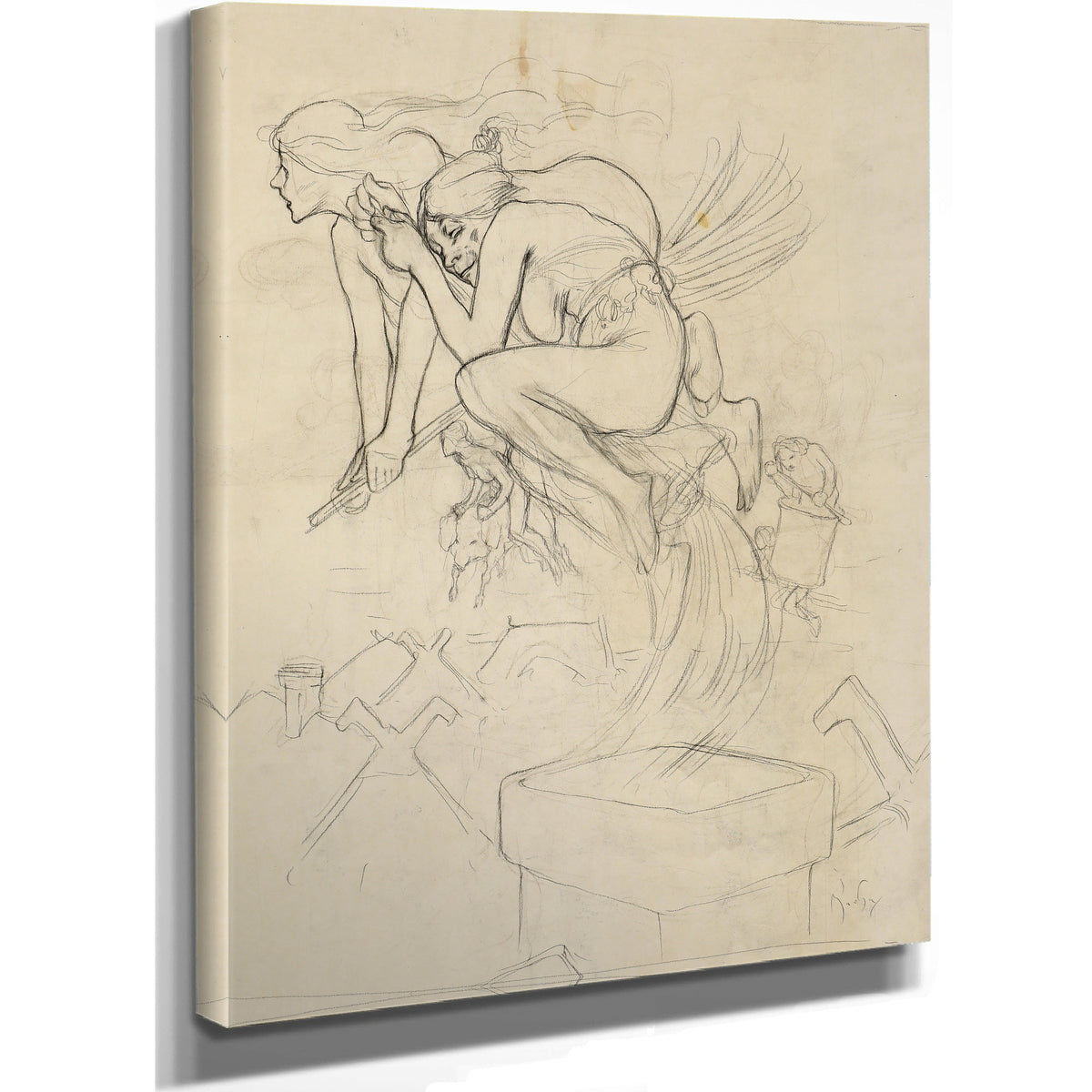 Witches C 1897 By Alphonse Mucha