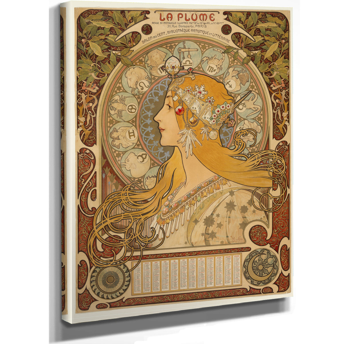 Zodiaque la Plume 18961897 By Alphonse Mucha