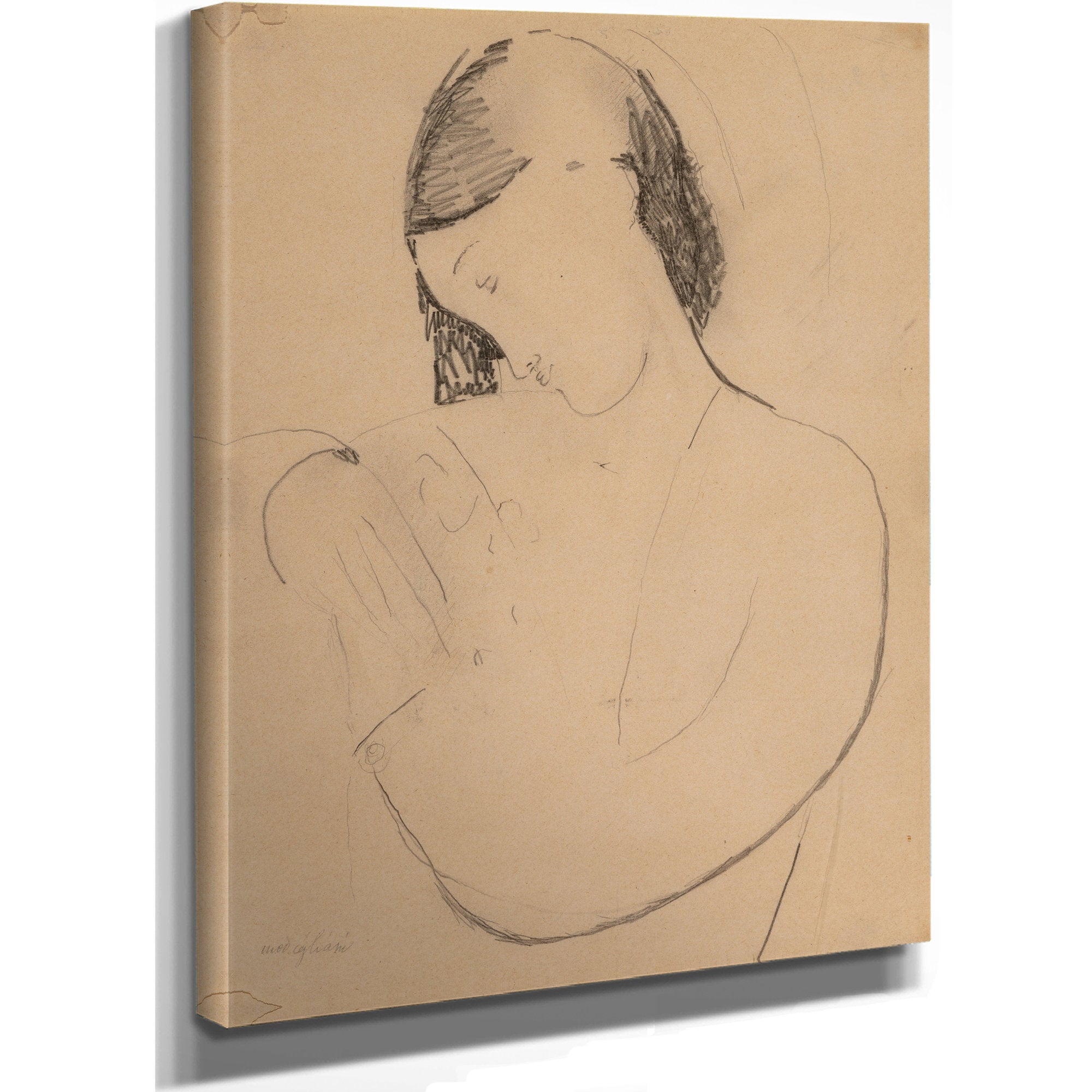 Busta Di Donna Con Testa Di Profile By Amedeo Modigliani