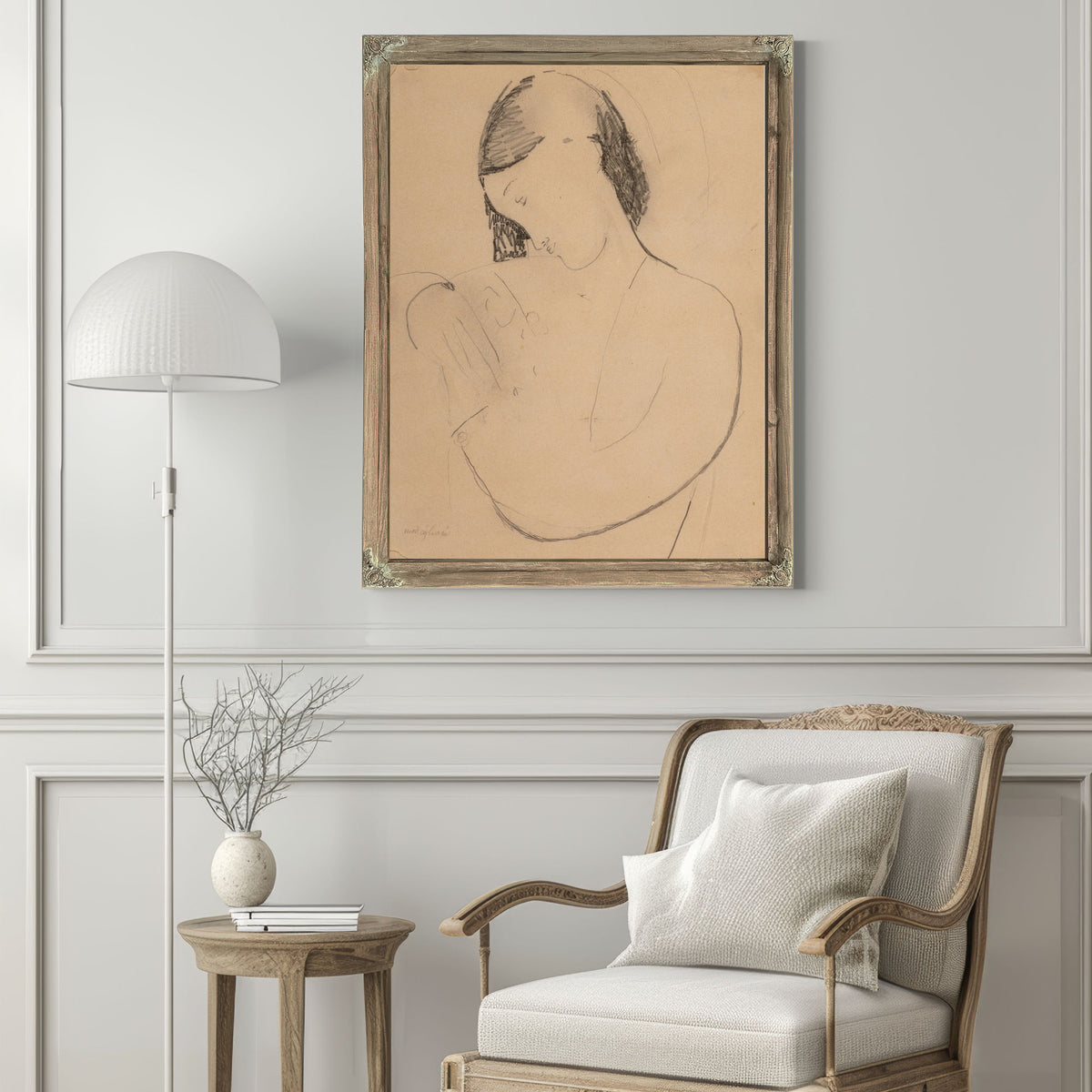 Busta Di Donna Con Testa Di Profile By Amedeo Modigliani