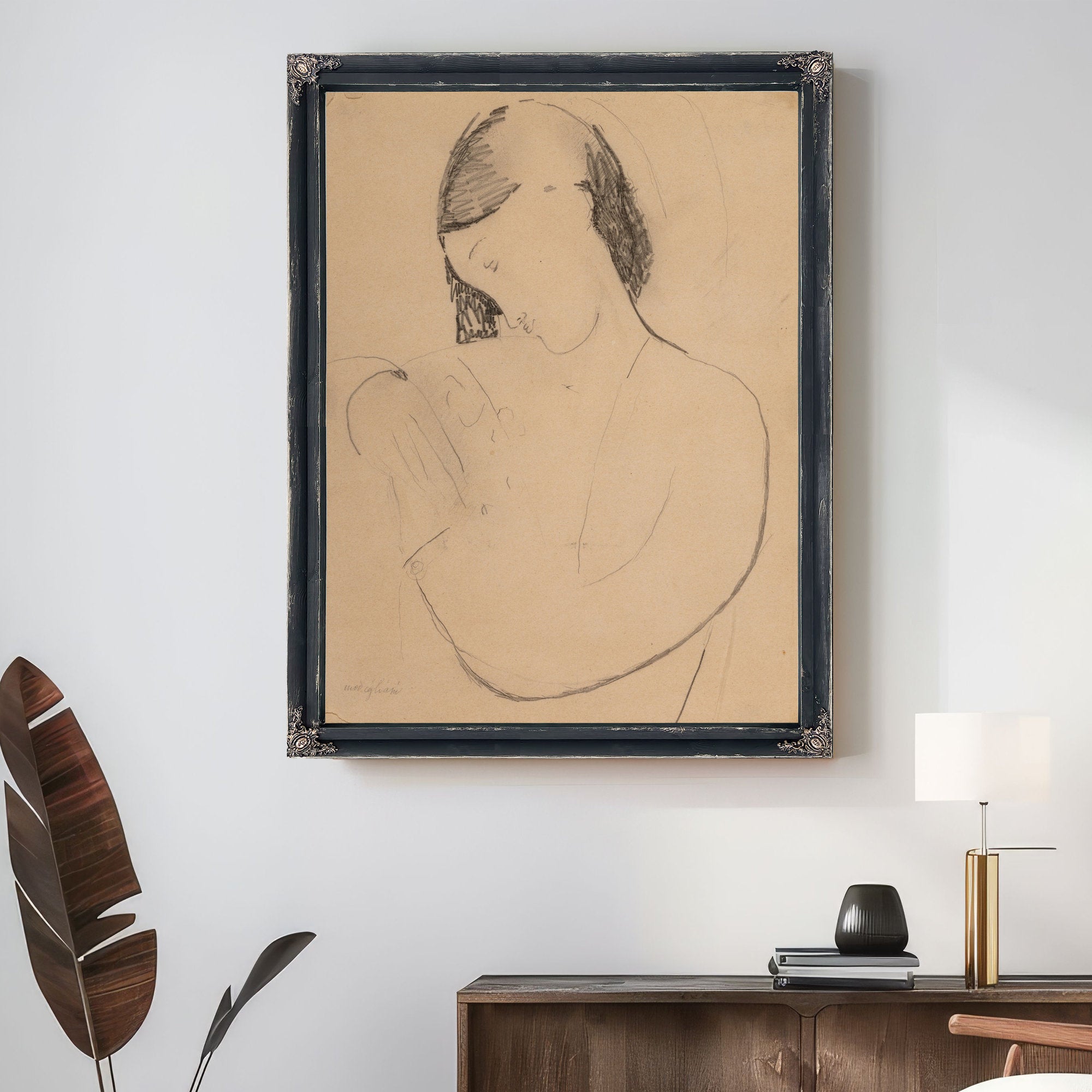 Busta Di Donna Con Testa Di Profile By Amedeo Modigliani