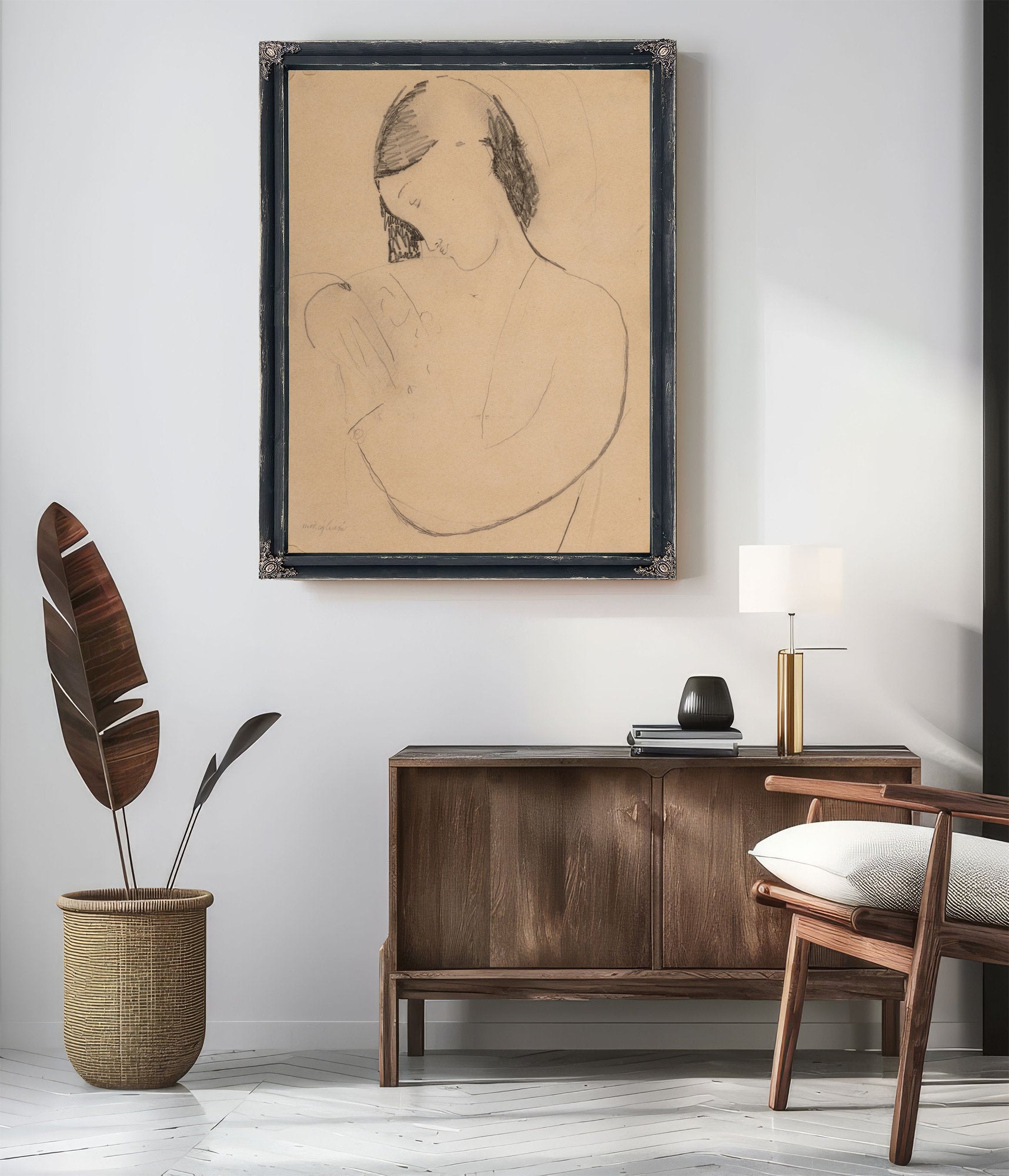 Busta Di Donna Con Testa Di Profile By Amedeo Modigliani