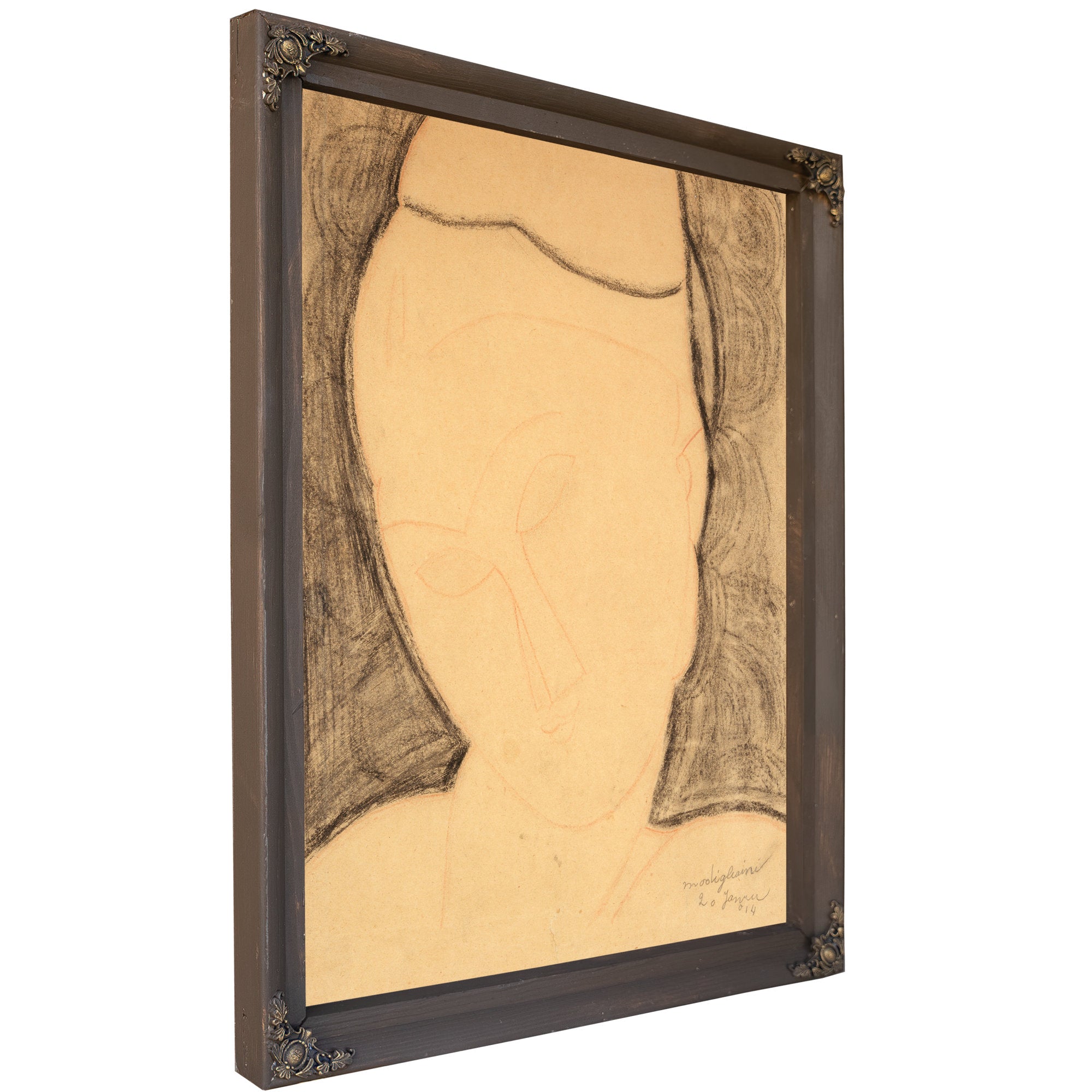 Frontaler Frauenkopf Nach Links By Amedeo Modigliani