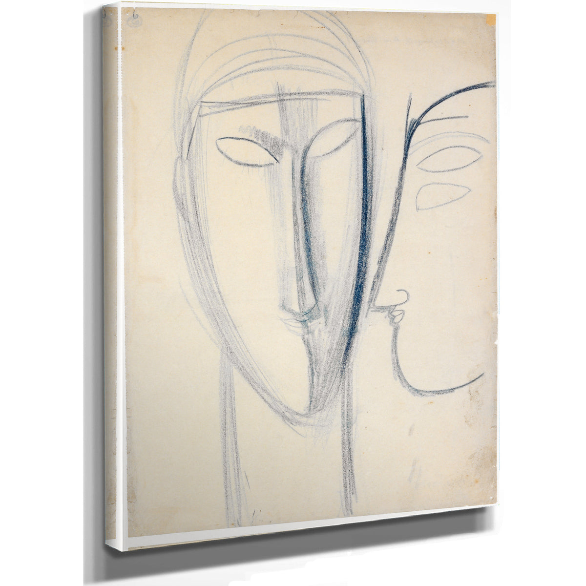 Frontales Langes Gesicht Und Kopf Im By Amedeo Modigliani