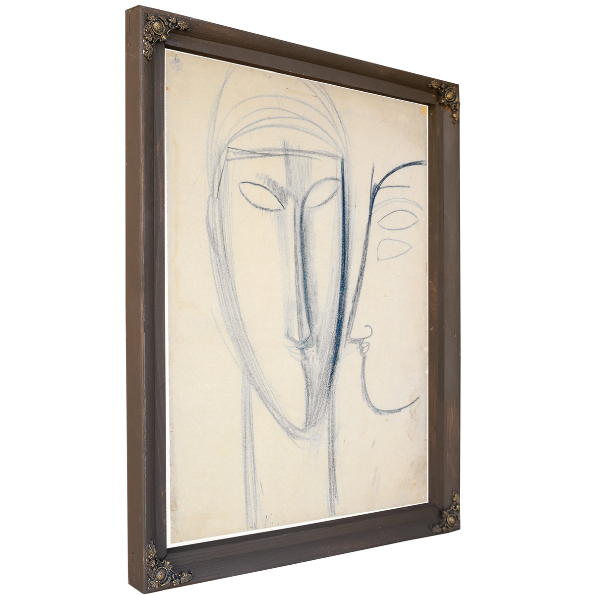 Frontales Langes Gesicht Und Kopf Im By Amedeo Modigliani