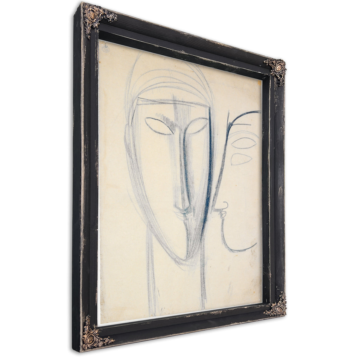 Frontales Langes Gesicht Und Kopf Im By Amedeo Modigliani