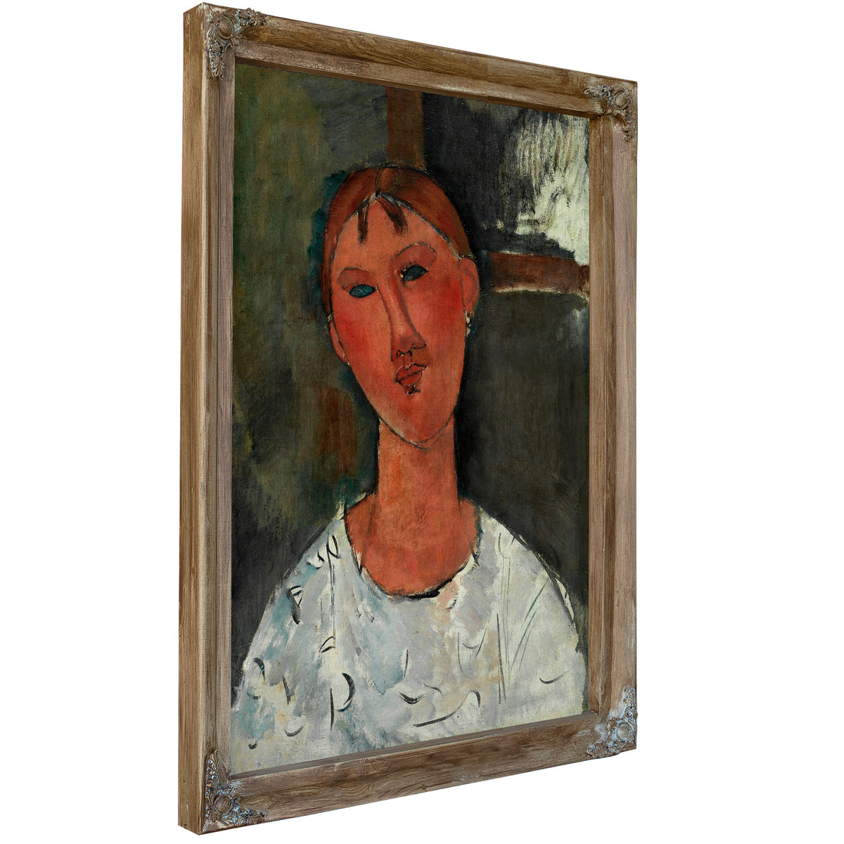 Girl a White Blouse Ca 1915 By Amedeo Modigliani