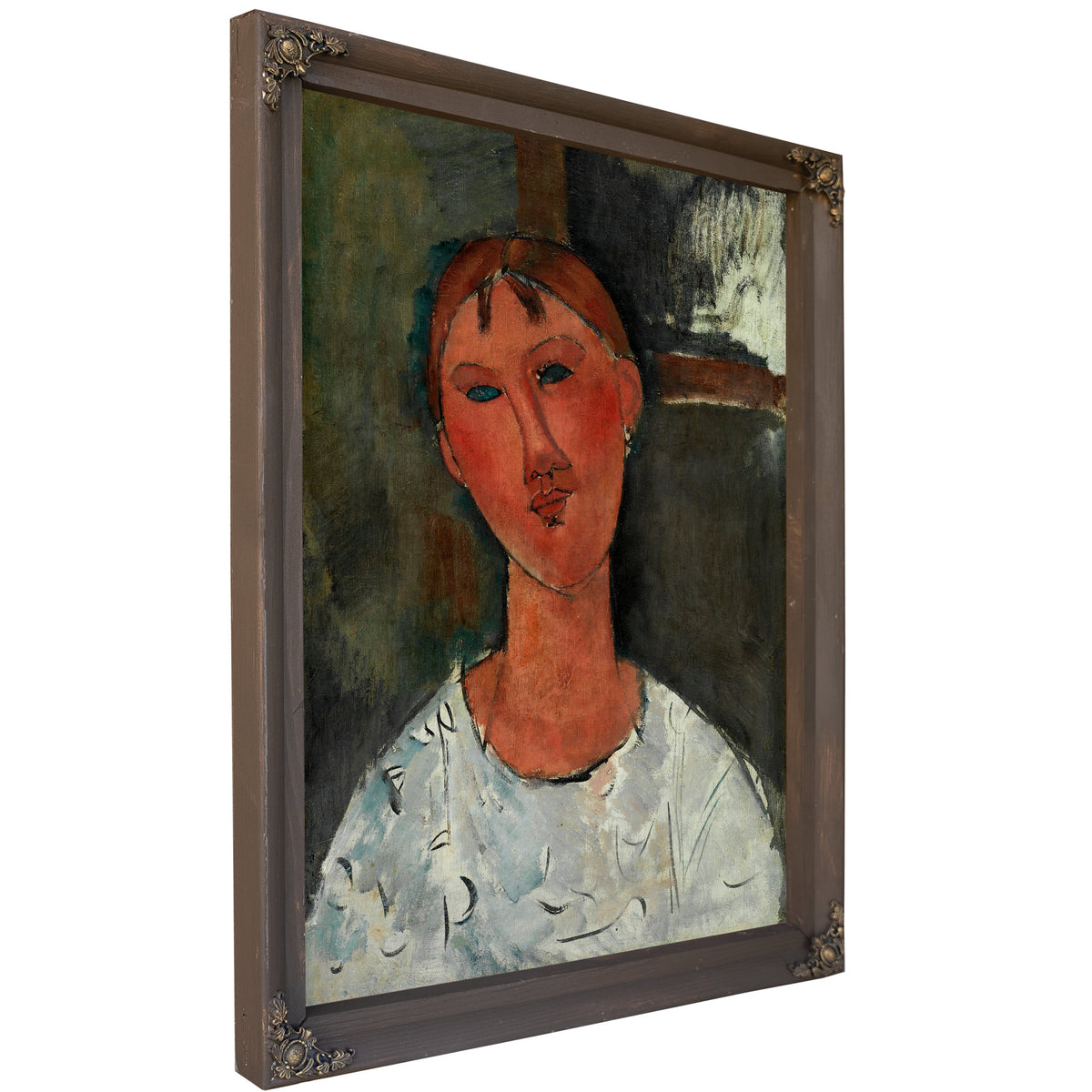 Girl a White Blouse Ca 1915 By Amedeo Modigliani