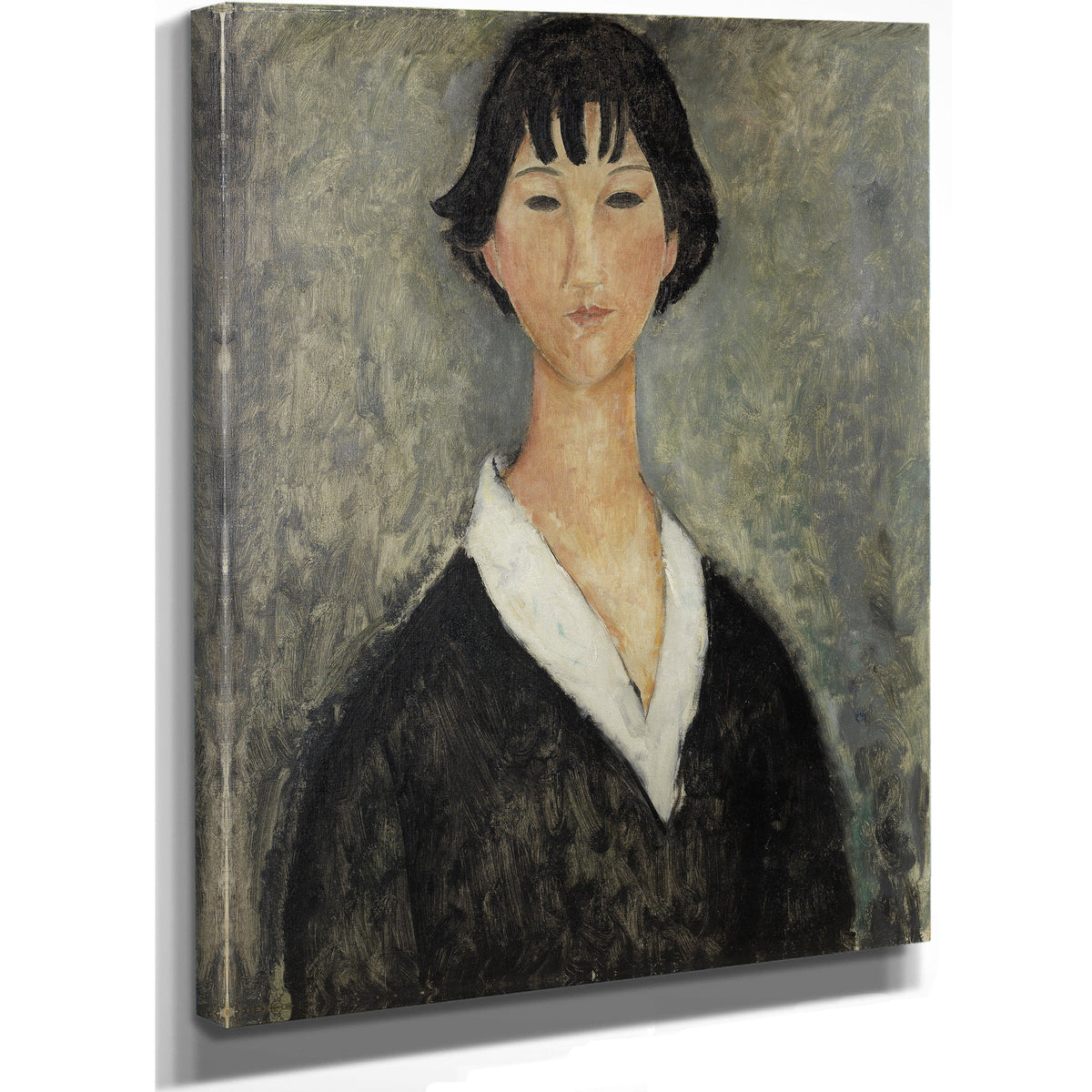 Jeune Fille Aux Cheveux Noirs By Amedeo Modigliani