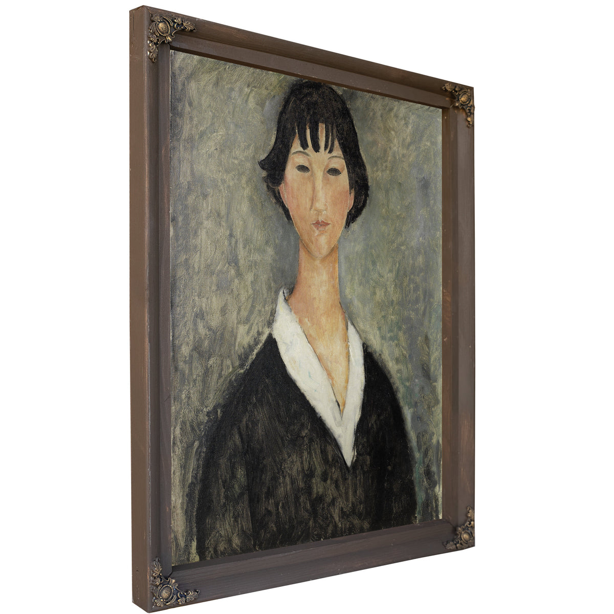 Jeune Fille Aux Cheveux Noirs By Amedeo Modigliani