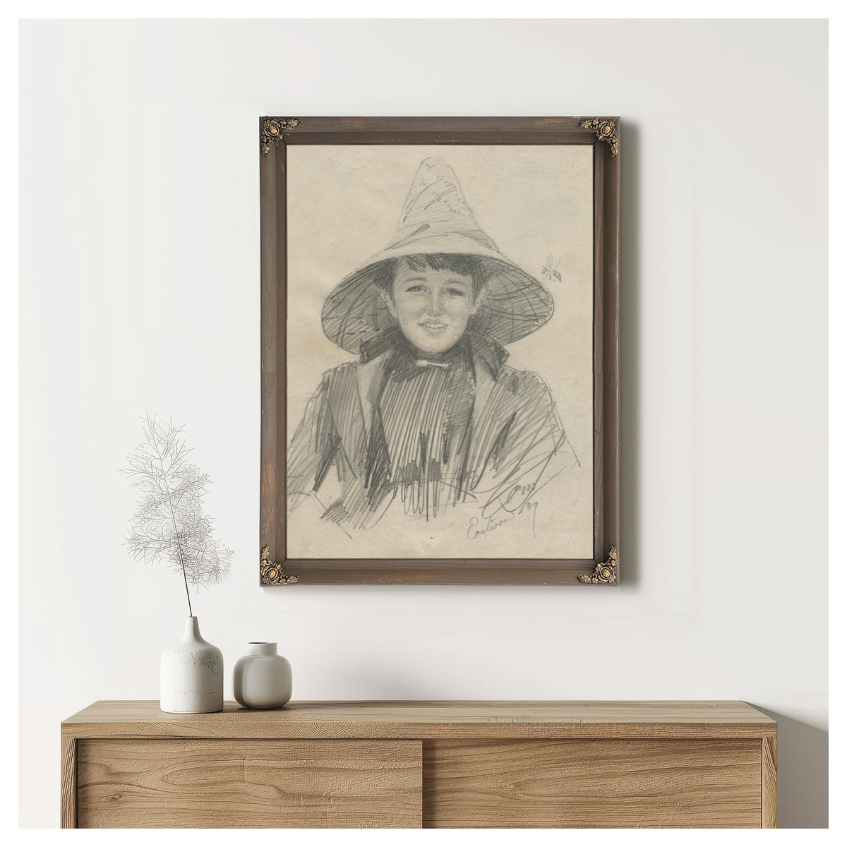 Ada Lymon Woman a Large Hat 1887 By Anders Zorn