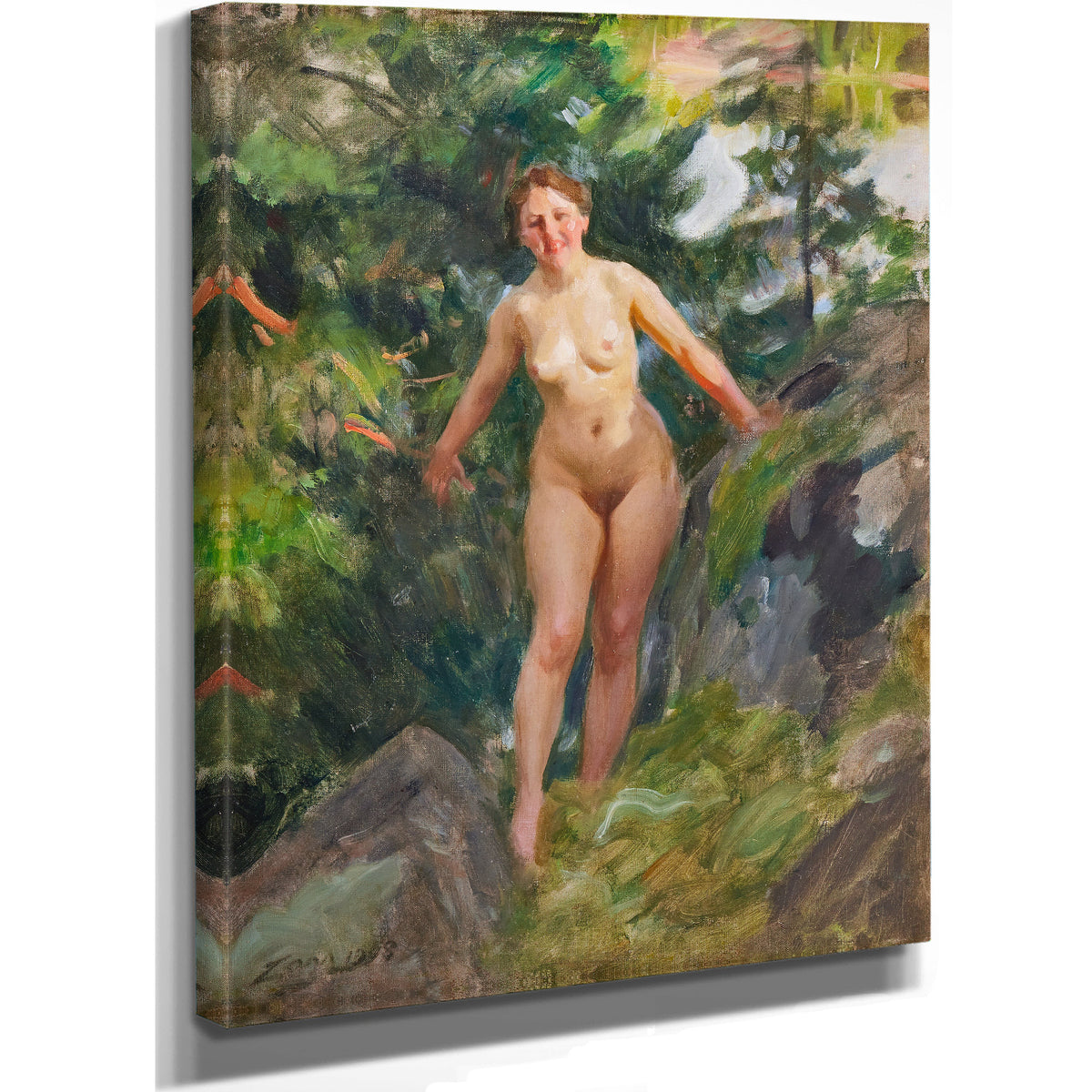 Naked a Rocky Forest 1908 By Anders Zorn