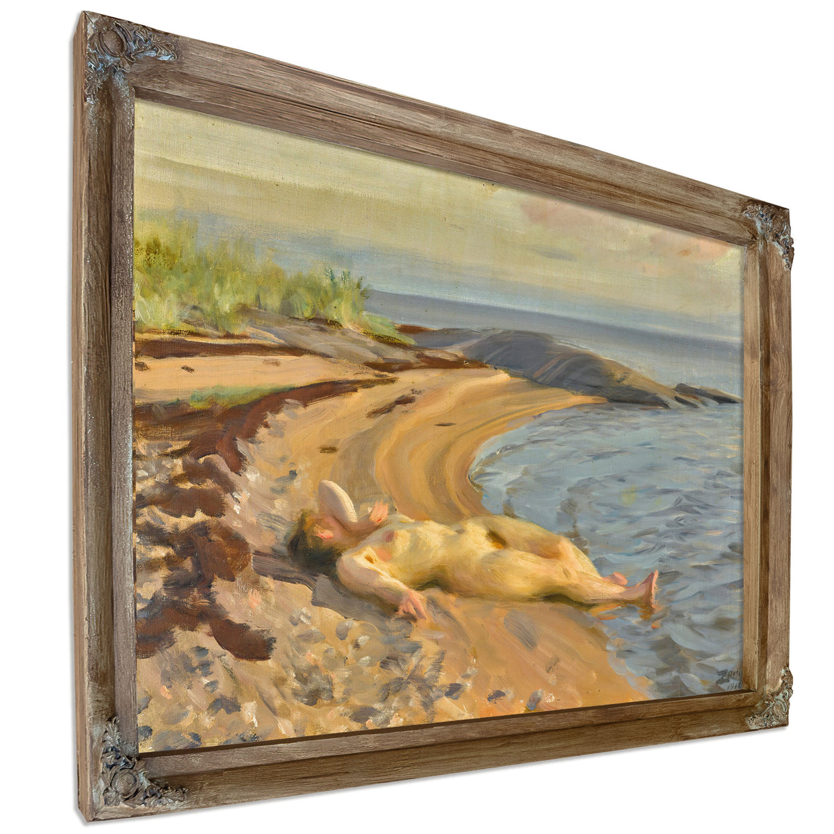 On Beach 1910 By Anders Zorn