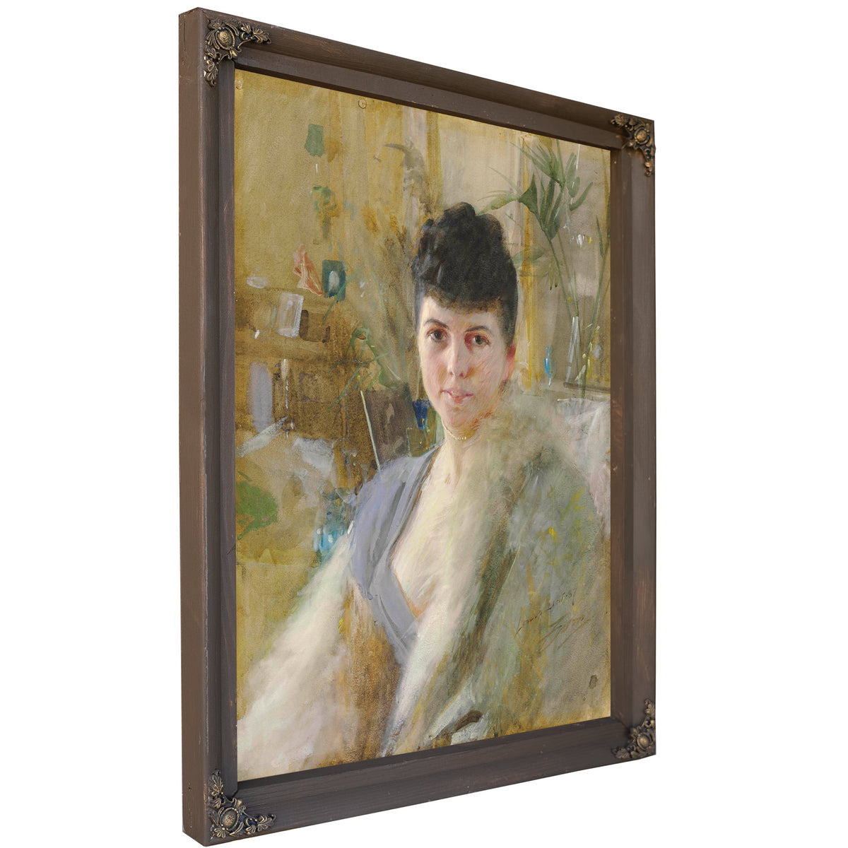 Portrait a Lady a Drawing Room 1887 By Anders Zorn