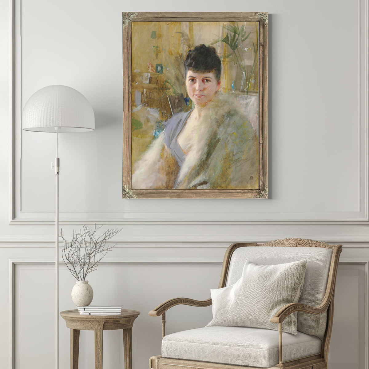 Portrait a Lady a Drawing Room 1887 By Anders Zorn