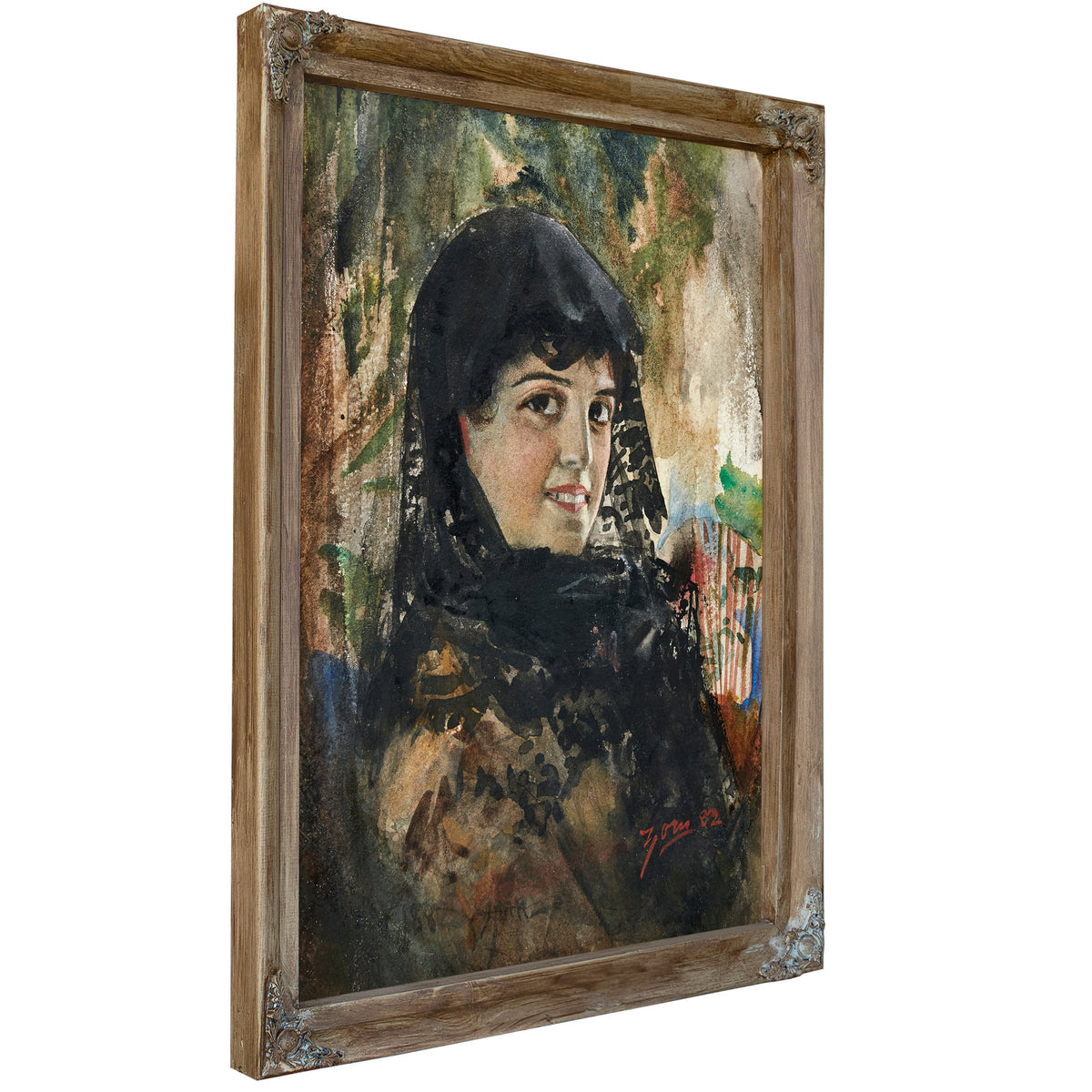 Spanish Lady Black Mantilla 1882 By Anders Zorn