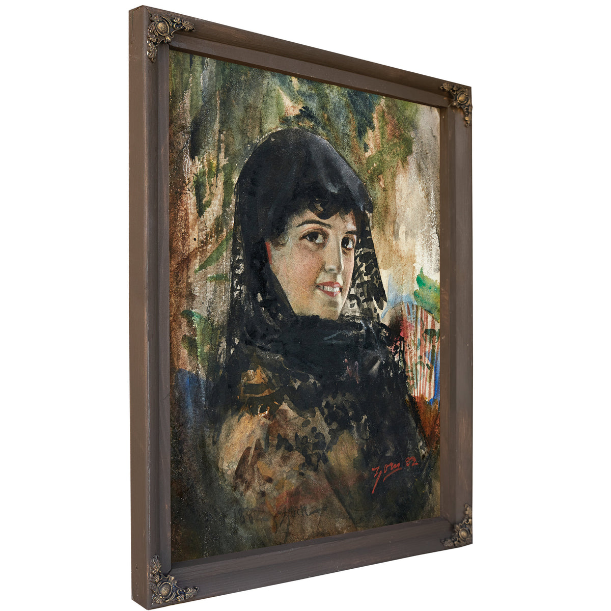 Spanish Lady Black Mantilla 1882 By Anders Zorn
