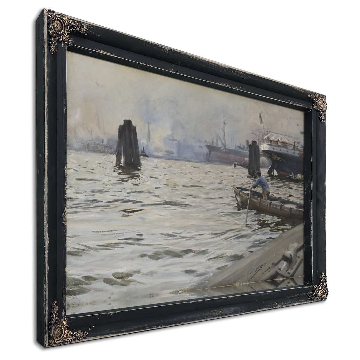 The Port Hamburg By Anders Zorn